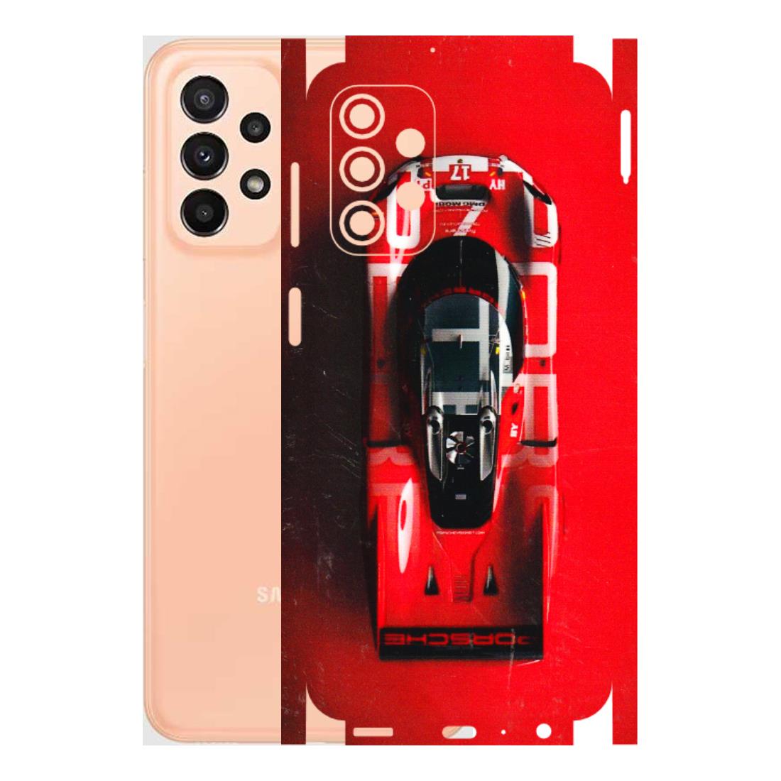 Samsung A/S Series Phone Skins (All Models) - Red Porsche Car Logo - 3D Embossed Finish (L-315) Samsung Galaxy A23 (5G)