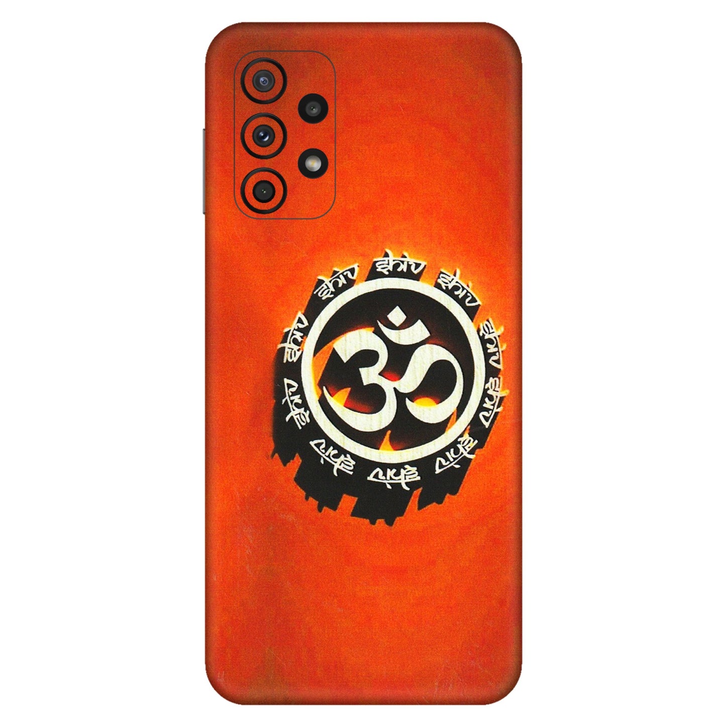 Samsung A/S Series Phone Skins (All Models) - Aum Shiv Orange - 3D Embossed Finish (L-32) Samsung Galaxy A23 (5G)