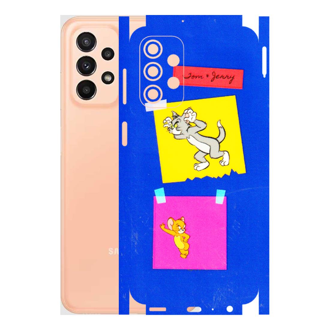 Samsung A/S Series Phone Skins (All Models) - Tom N Jerry Sticky Notes - 3D Embossed Finish (L-88) Samsung Galaxy A23 (5G)