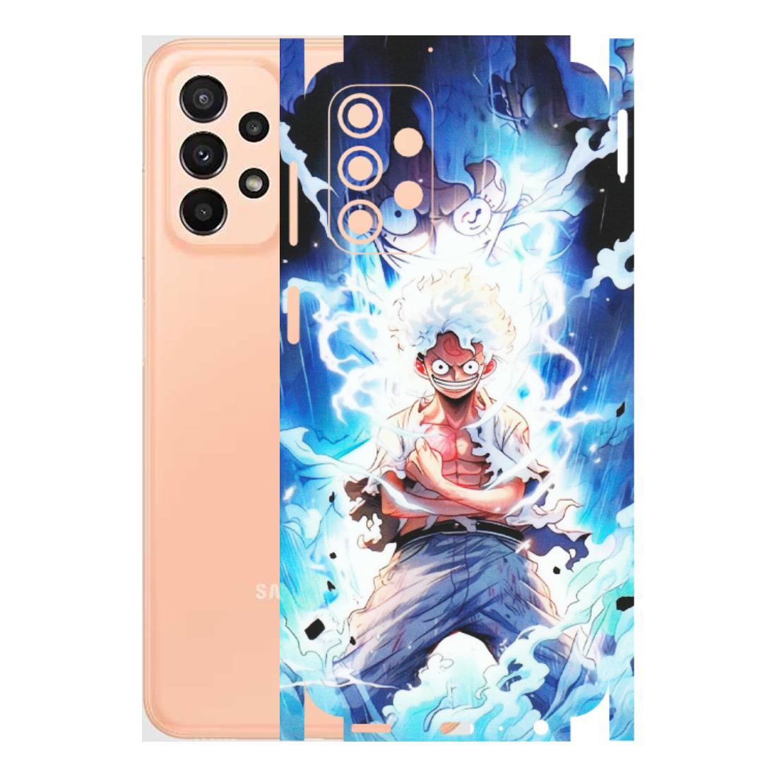 Samsung A/S Series Phone Skins (All Models) - Blue Thunder Luffy Anime - Matte Finish (M-132) Samsung Galaxy A23 (5G)
