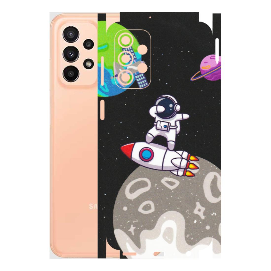 Samsung A/S Series Phone Skins (All Models) - Astronaut Vibing Toon Running - Matte Finish (M-39) Samsung Galaxy A23 (5G)