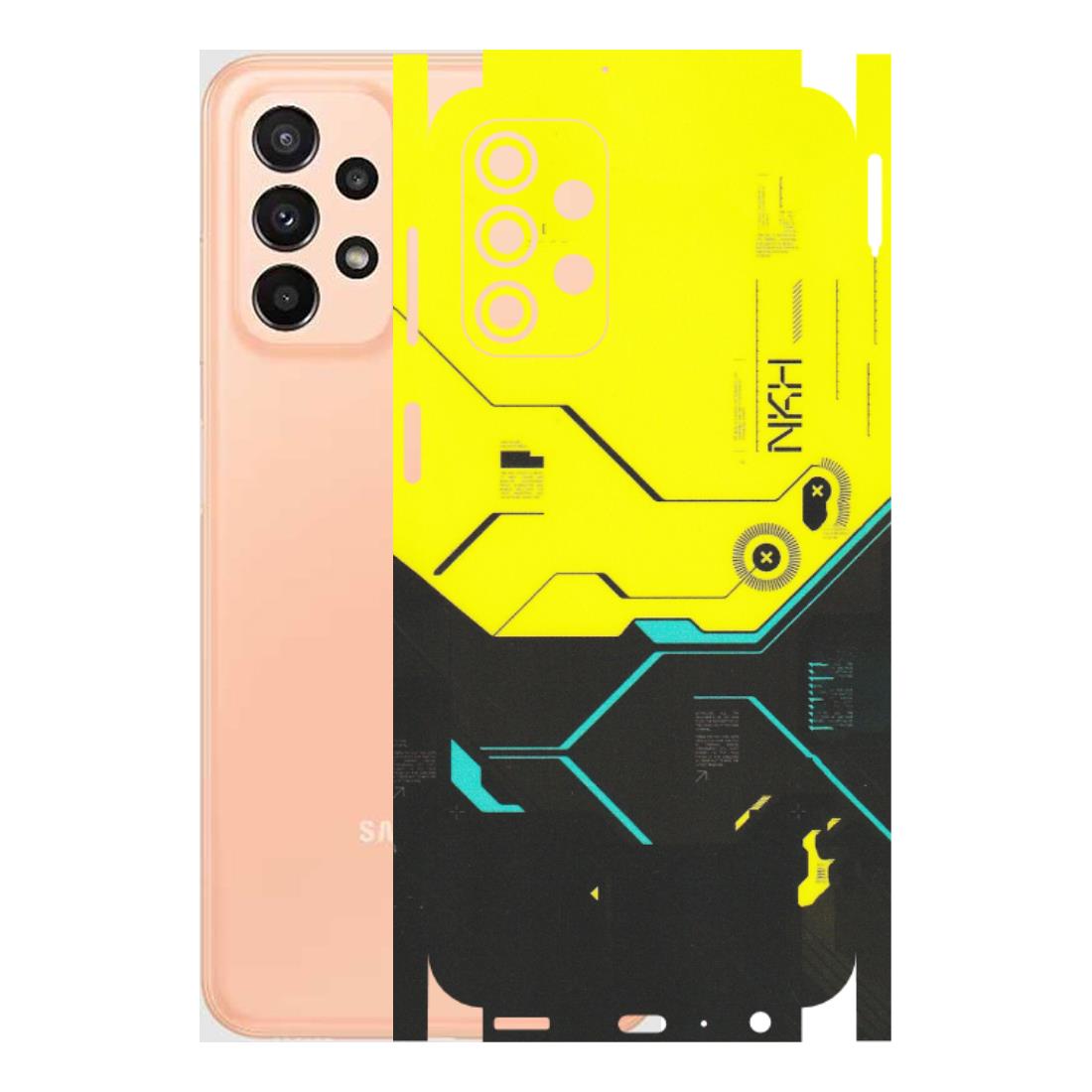 Samsung A/S Series Phone Skins (All Models) - Black Yellow Technica - Matte Finish (M-53) Samsung Galaxy A23 (5G)