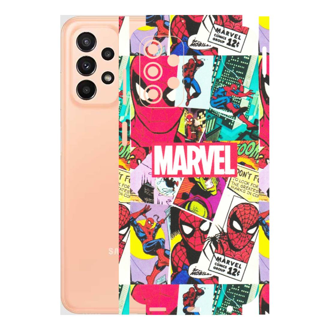 Samsung A/S Series Phone Skins (All Models) - Marvel Comic Spiderman Grafitti - Matte Finish (M-72) Samsung Galaxy A23 (5G)