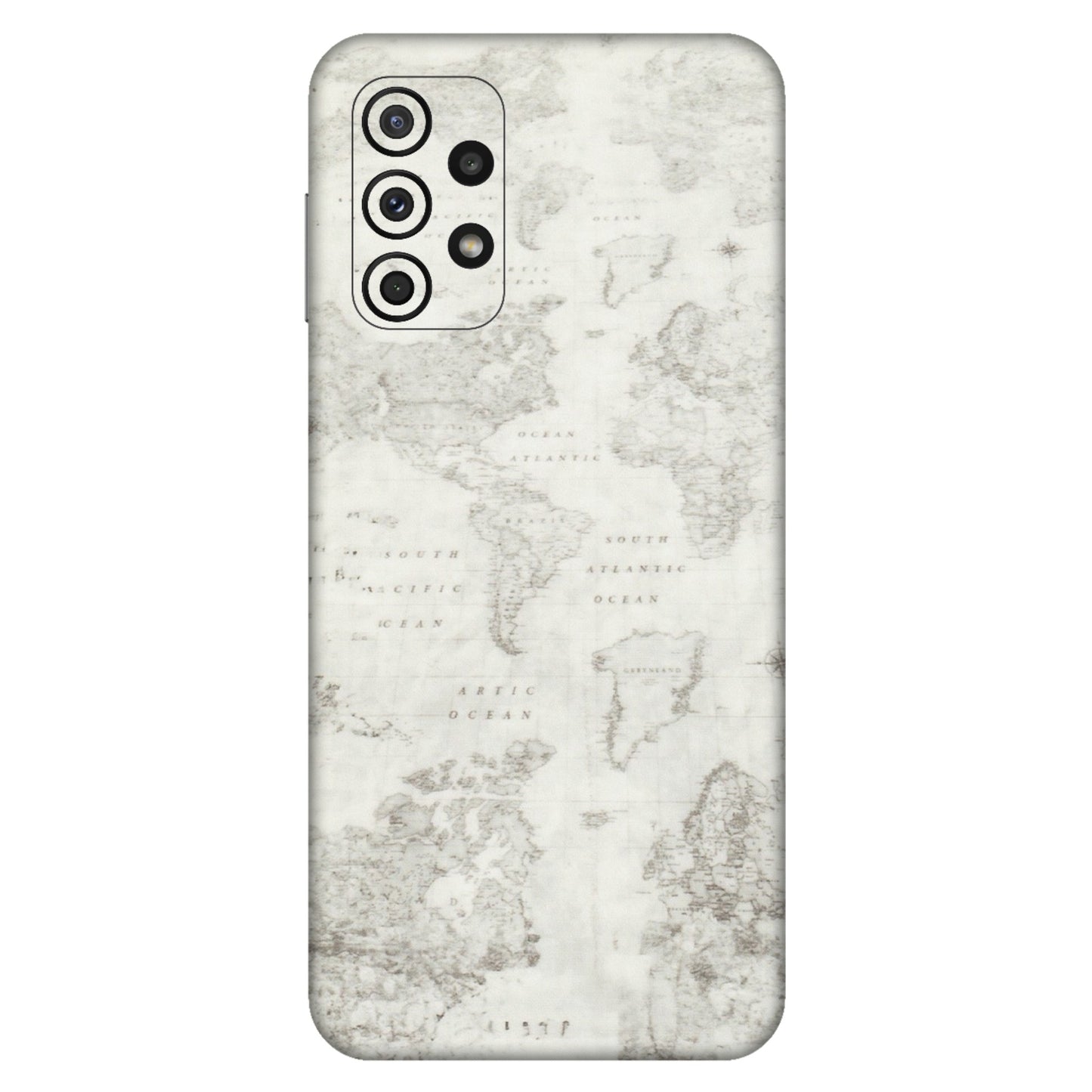 Samsung A/S Series Phone Skins (All Models) - World Travel Map - Transparent Finish (T-04) Samsung Galaxy A23 (5G)