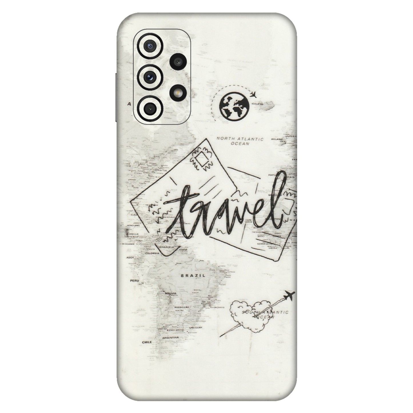 Samsung A/S Series Phone Skins (All Models) - Travel Ticket - Transparent Finish (T-06) Samsung Galaxy A23 (5G)