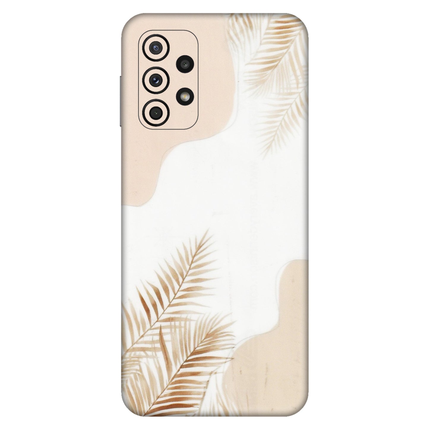 Samsung A/S Series Phone Skins (All Models) - Gold Petals Abstract - Transparent Finish (T-08) Samsung Galaxy A23 (5G)