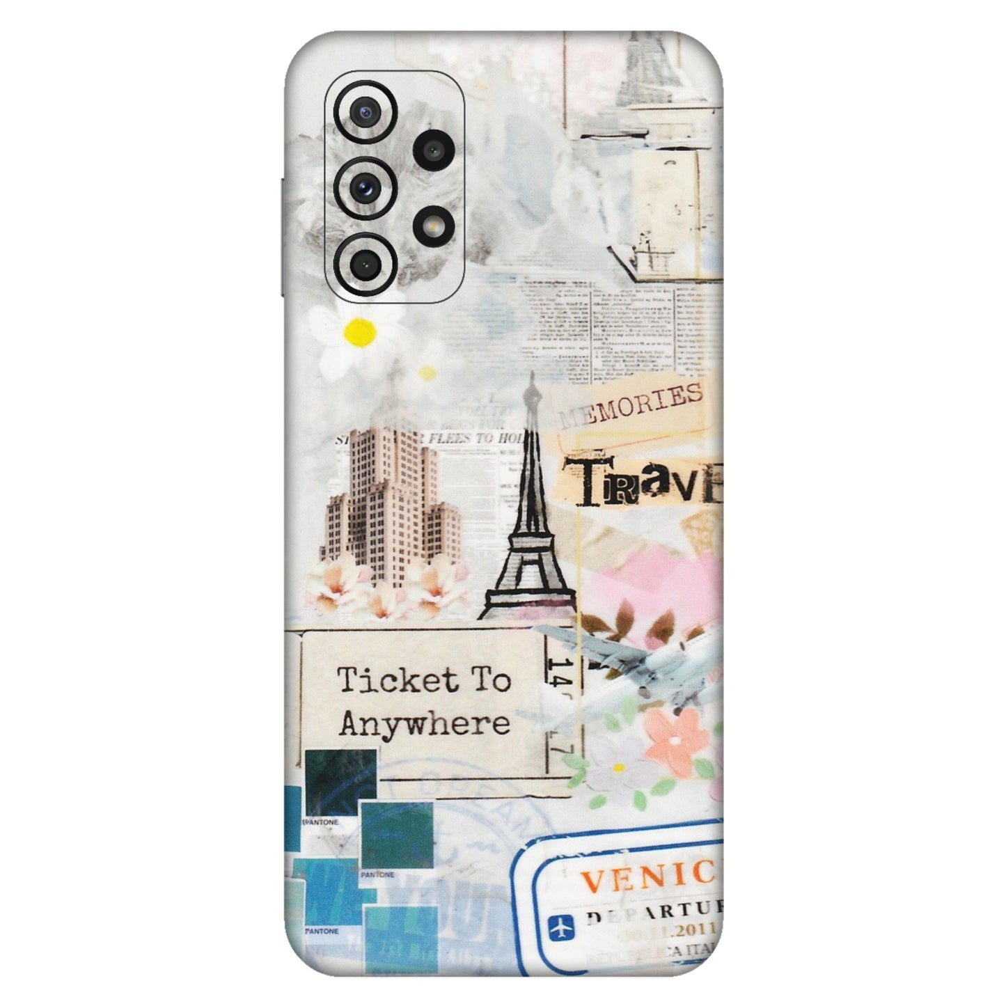 Samsung A/S Series Phone Skins (All Models) - Travel Memories - Transparent Finish (T-09) Samsung Galaxy A23 (5G)