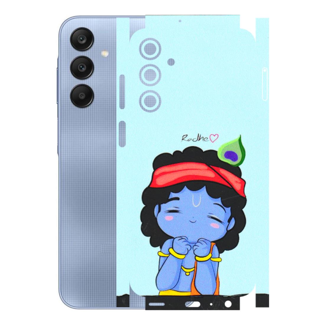 Samsung A/S Series Phone Skins (All Models) - Radhe Radhe Cute Toon - 3D Embossed Finish (L-05) Samsung Galaxy A25 (5G)