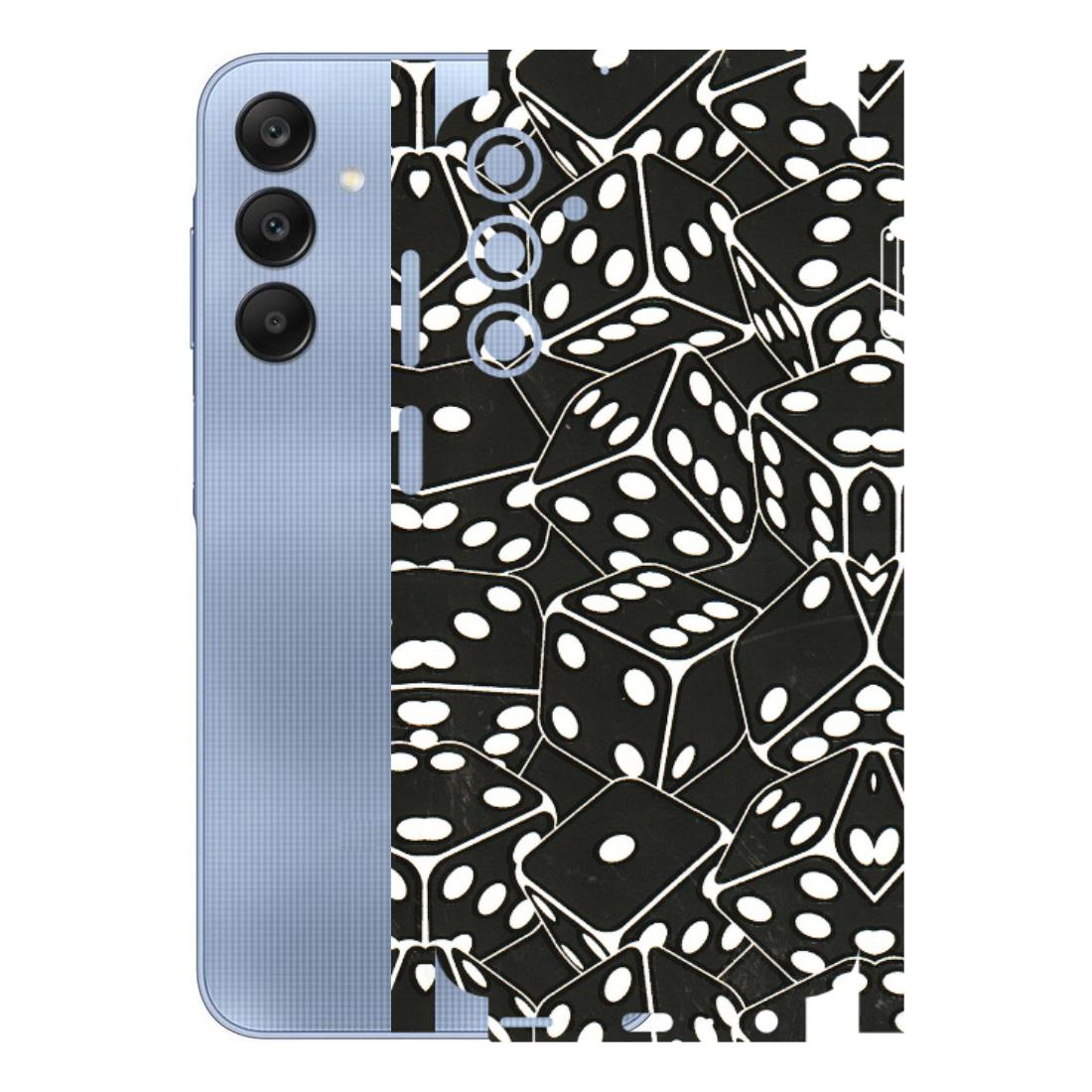 Samsung A/S Series Phone Skins (All Models) - Big Black Dices - 3D Embossed Finish (L-106) Samsung Galaxy A25 (5G)
