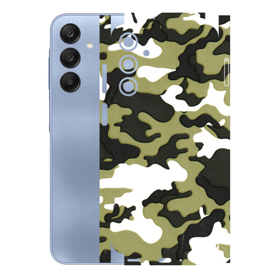 Samsung A/S Series Phone Skins (All Models) - Camouflages White And Green - 3D Embossed Finish (L-243) Samsung Galaxy A25 (5G)