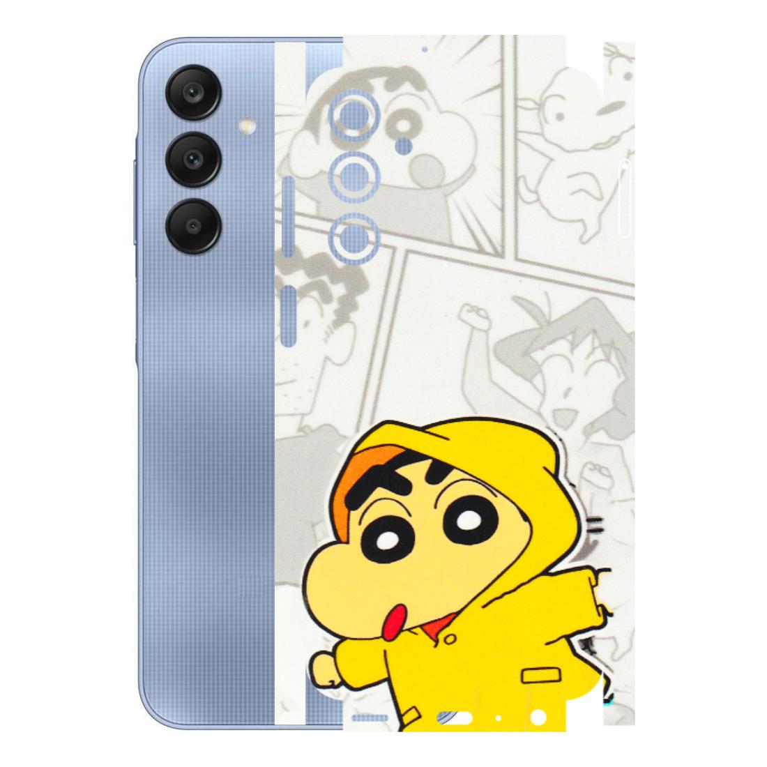 Samsung A/S Series Phone Skins (All Models) - Yellow Shinchan Comic - 3D Embossed Finish (L-246) Samsung Galaxy A25 (5G)