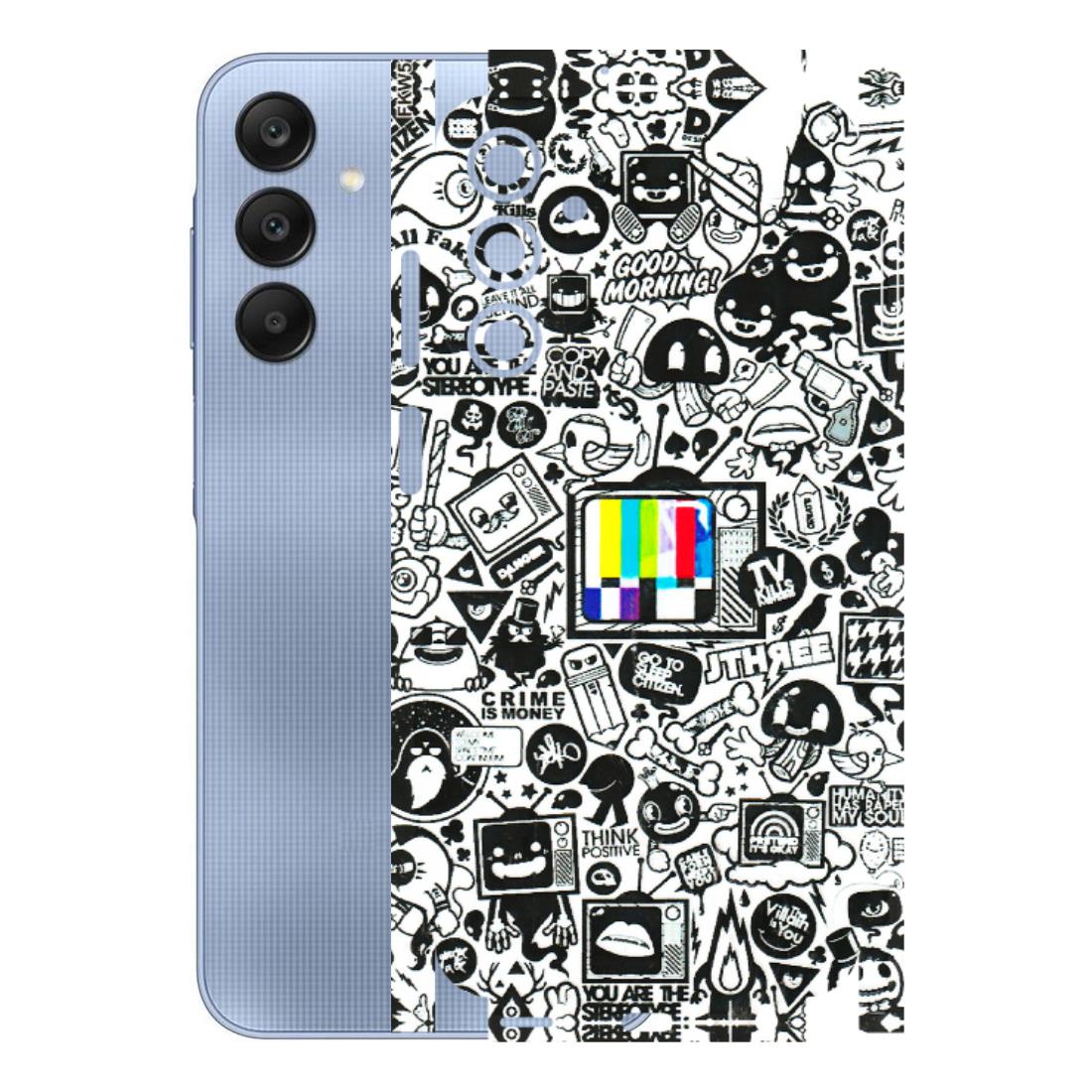 Samsung A/S Series Phone Skins (All Models) - Doodles Positive Art - 3D Embossed Finish (L-263) Samsung Galaxy A25 (5G)