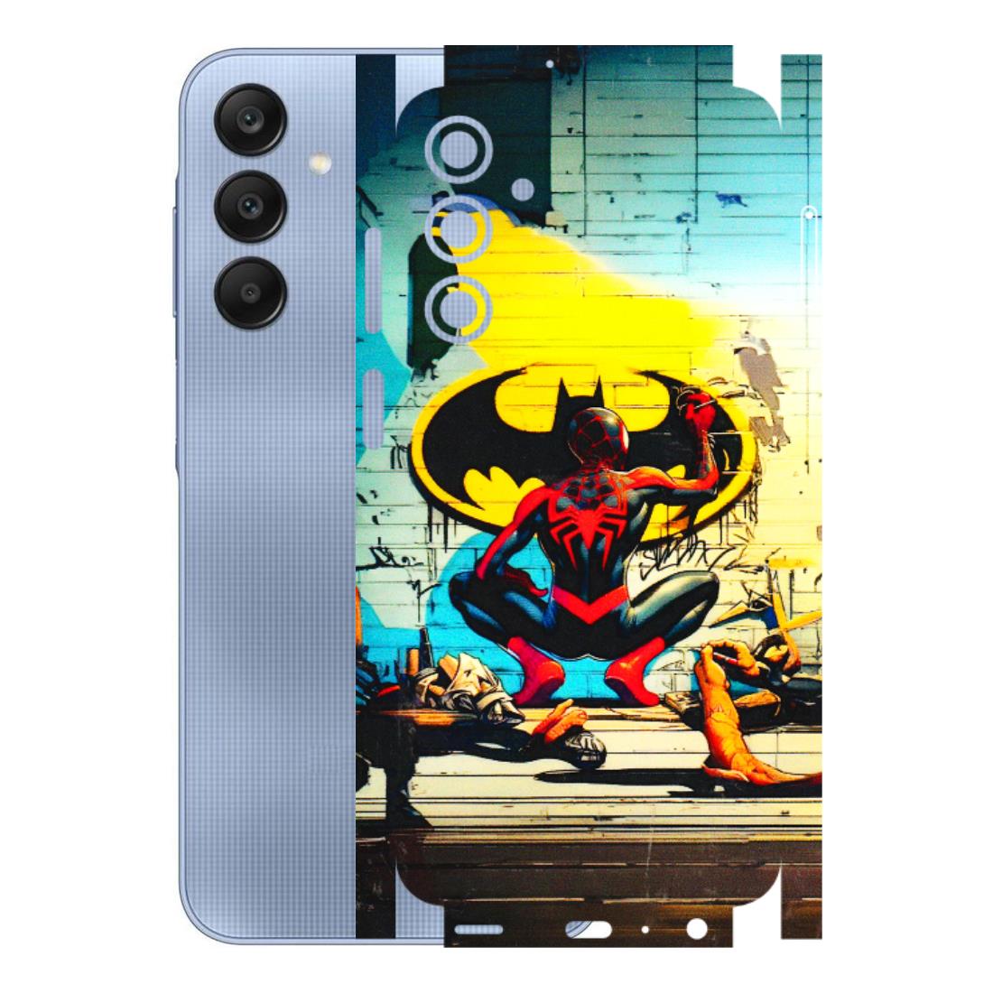 Samsung A/S Series Phone Skins (All Models) - New Spiderman Bat Logo - 3D Embossed Finish (L-309) Samsung Galaxy A25 (5G)