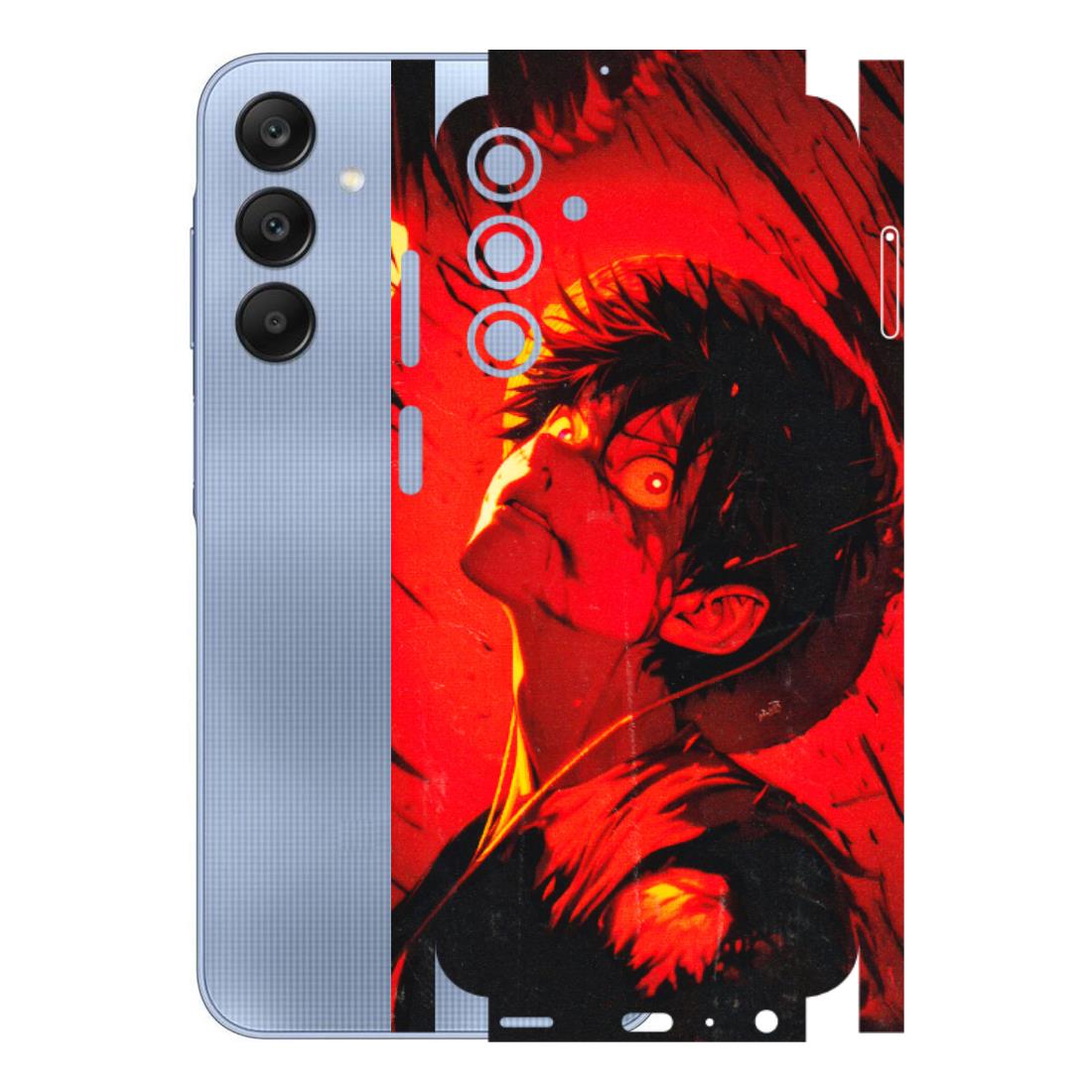 Samsung A/S Series Phone Skins (All Models) - D.Luffy Power Up One Piece Anime - 3D Embossed Finish (L-326) Samsung Galaxy A25 (5G)