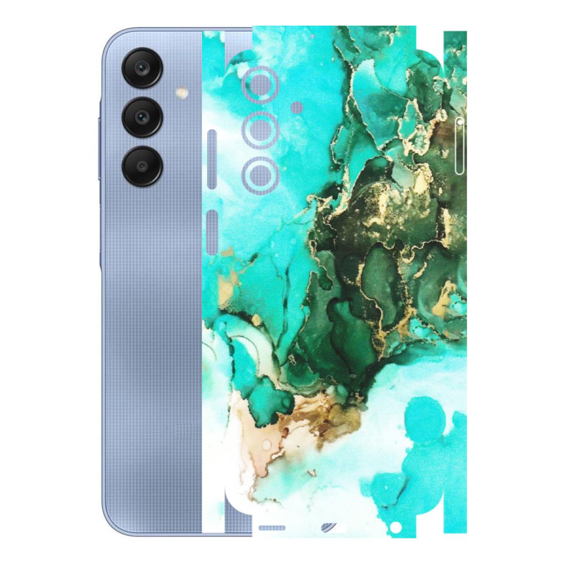 Samsung A/S Series Phone Skins (All Models) - The Blue Gold Marble - Matte Finish (M-124) Samsung Galaxy A25 (5G)