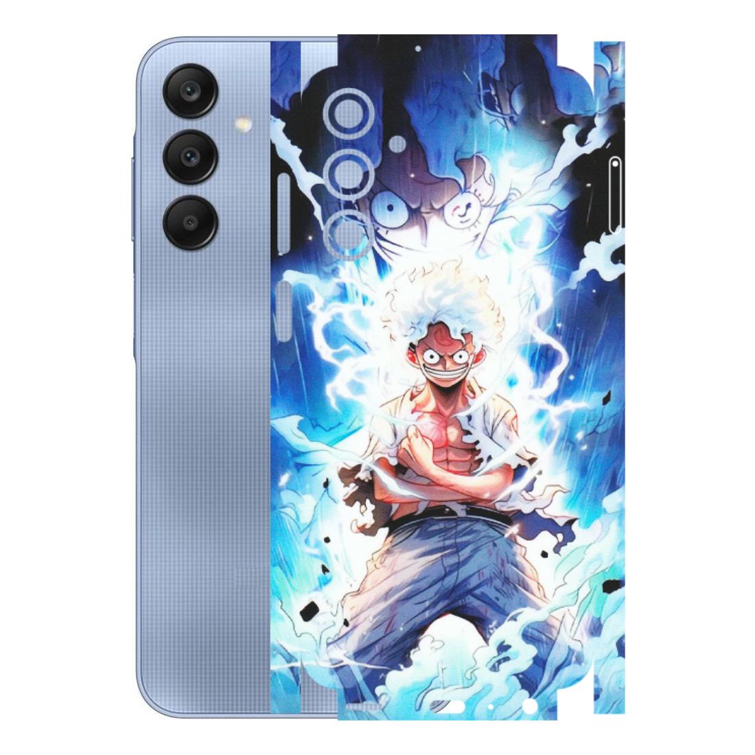 Samsung A/S Series Phone Skins (All Models) - Blue Thunder Luffy Anime - Matte Finish (M-132) Samsung Galaxy A25 (5G)