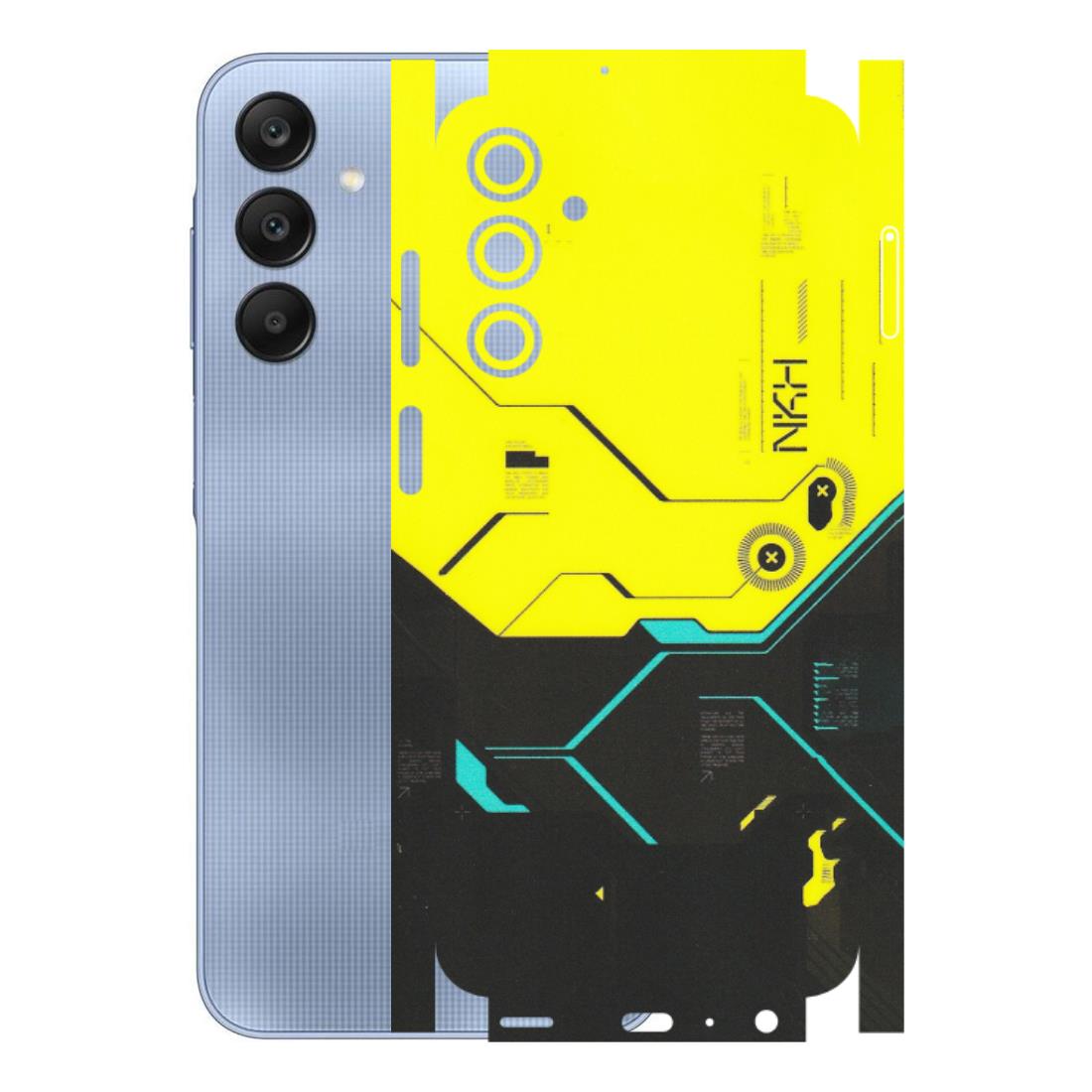 Samsung A/S Series Phone Skins (All Models) - Black Yellow Technica - Matte Finish (M-53) Samsung Galaxy A25 (5G)