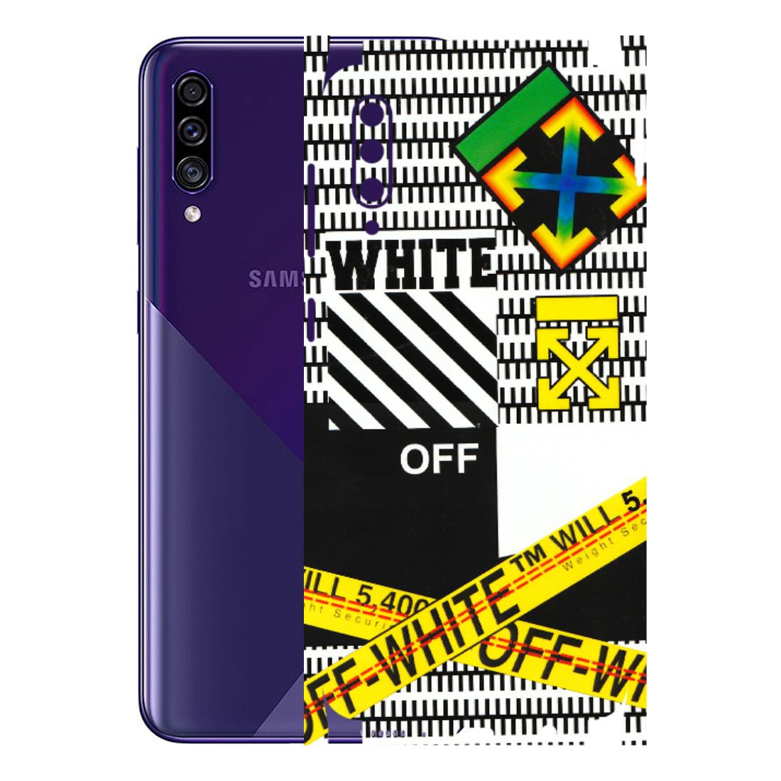 Samsung A/S Series Phone Skins (All Models) - White Off Abstract - 3D Embossed Finish (L-172) Samsung Galaxy A30s