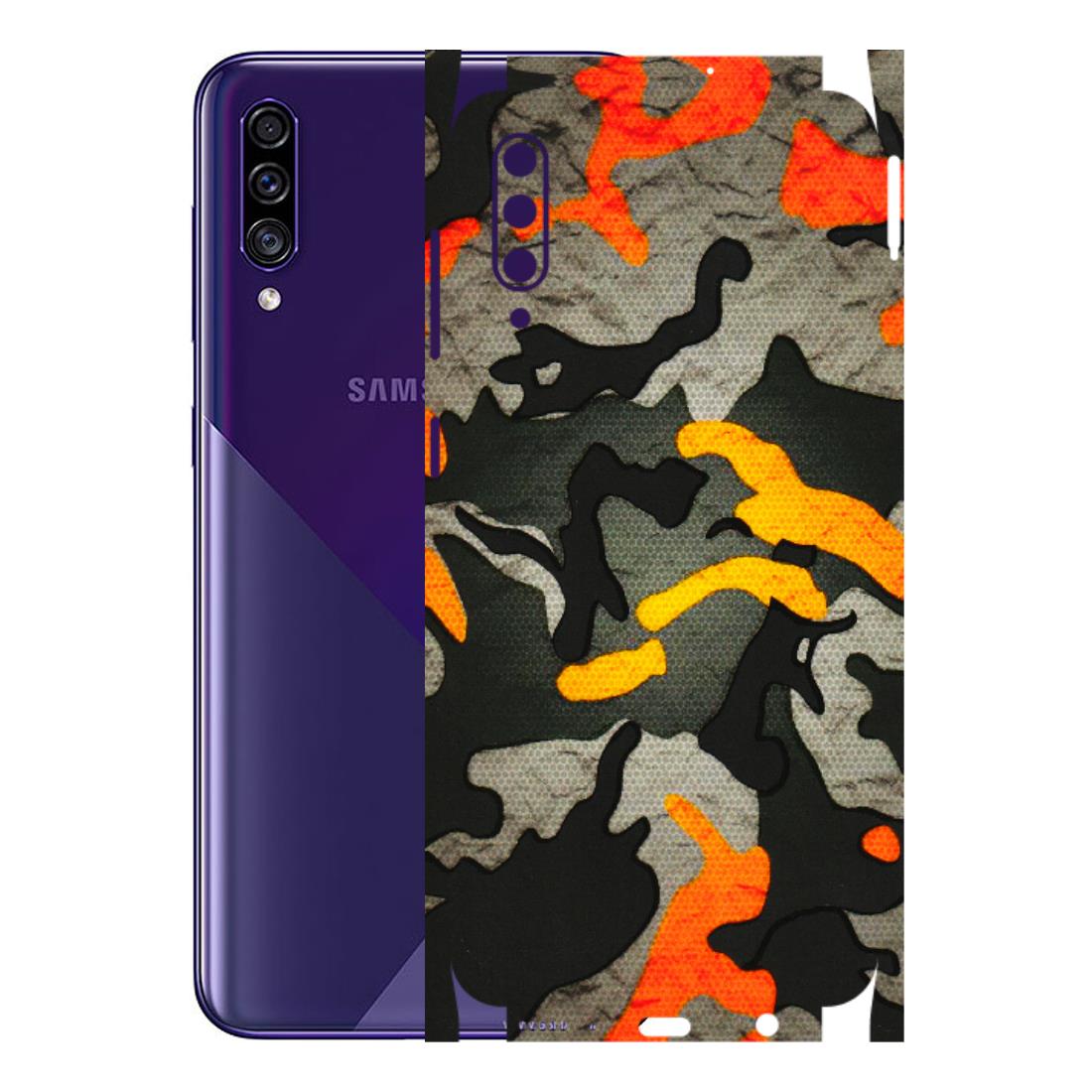 Samsung A/S Series Phone Skins (All Models) - Orange Camouflage - 3D Embossed Finish (L-204) Samsung Galaxy A30s