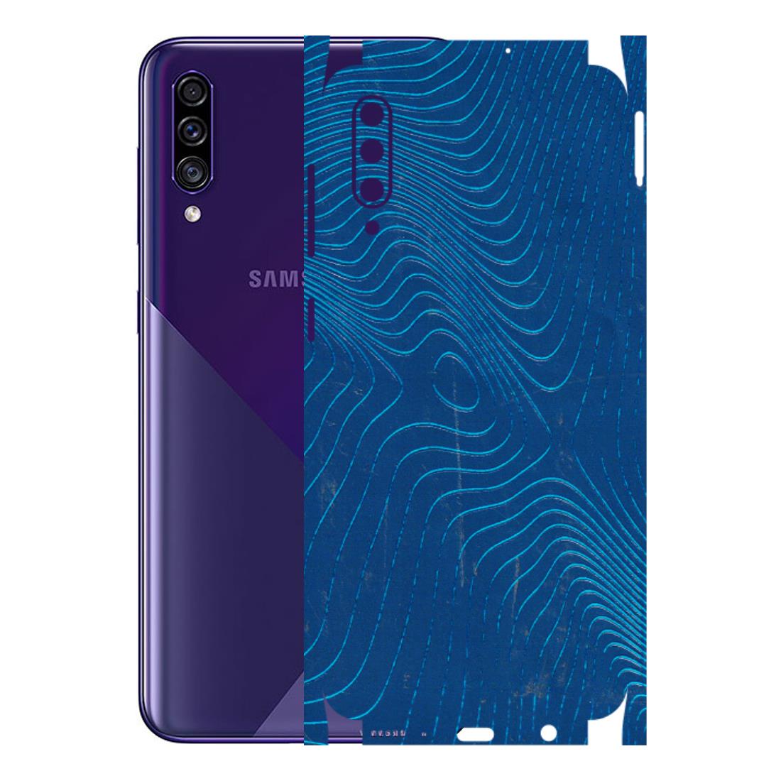 Samsung A/S Series Phone Skins (All Models) - Abstract Blue Line Map - 3D Embossed Finish (L-272) Samsung Galaxy A30s