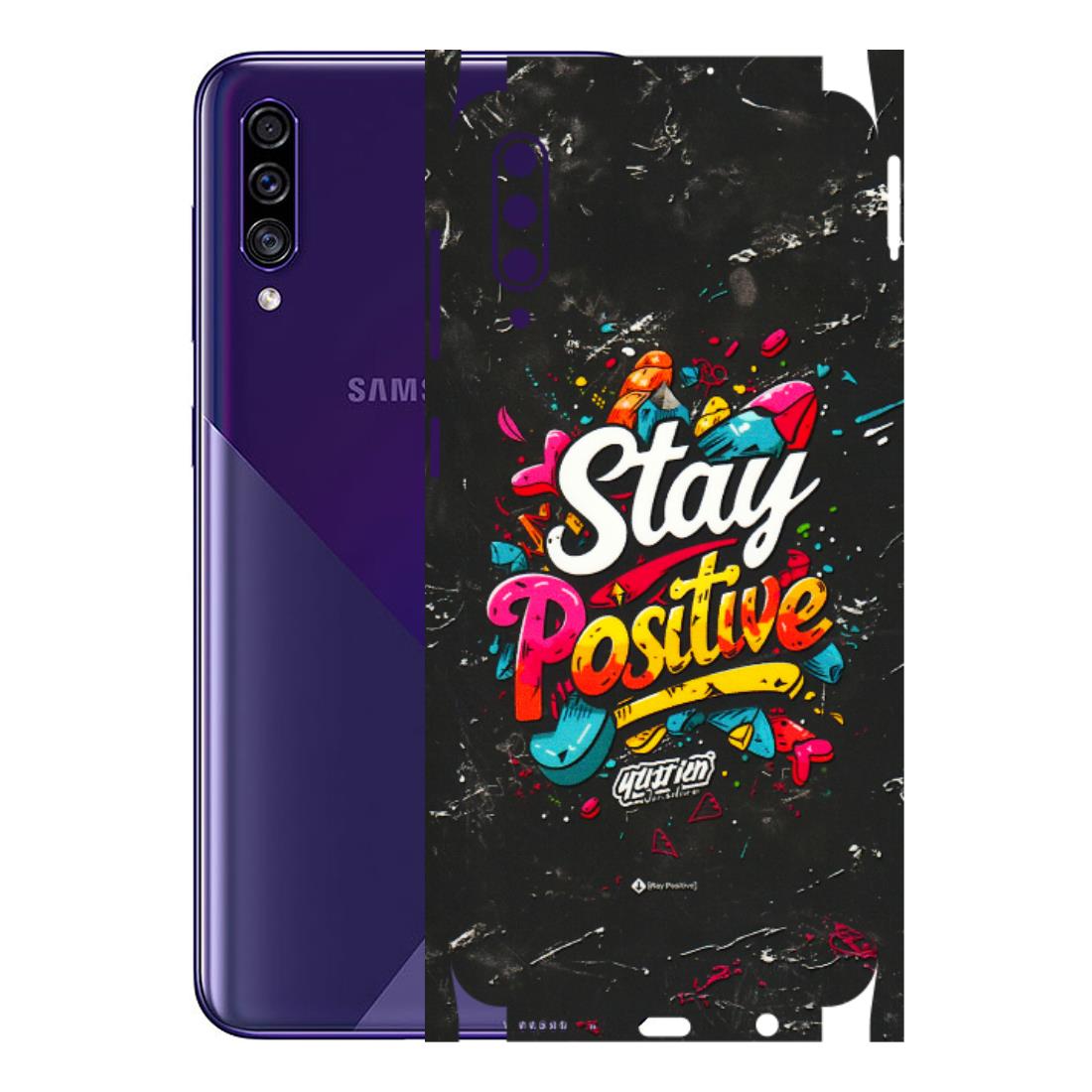 Samsung A/S Series Phone Skins (All Models) - Stay Positive Black - 3D Embossed Finish (L-31) Samsung Galaxy A30s