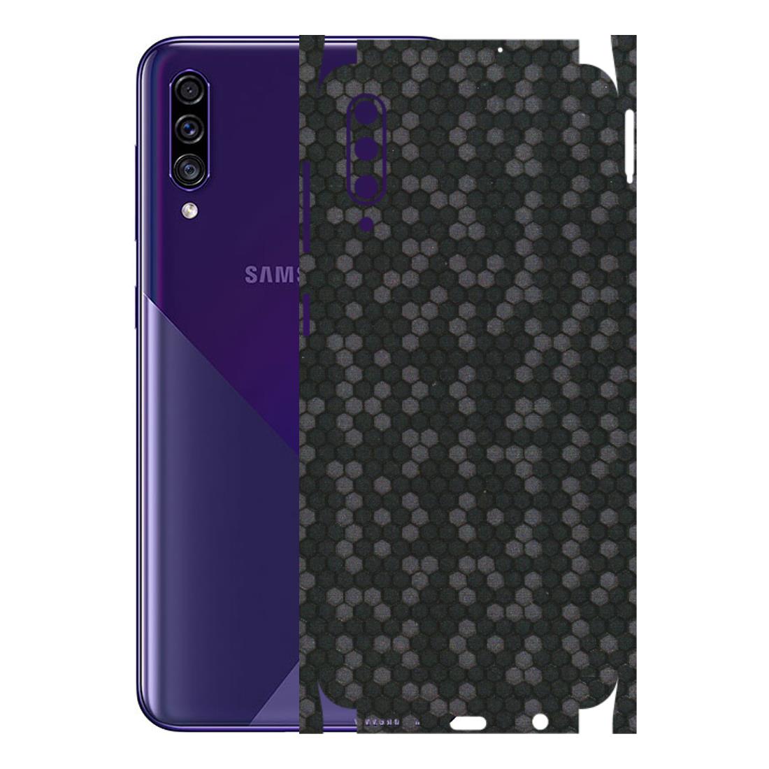 Samsung A/S Series Phone Skins (All Models) - Black Grey Honeycomb Sober - 3D Embossed Finish (L-85) Samsung Galaxy A30s