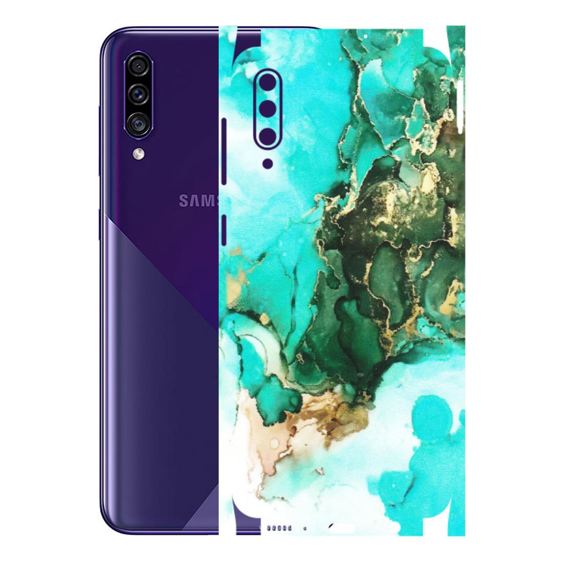 Samsung A/S Series Phone Skins (All Models) - The Blue Gold Marble - Matte Finish (M-124) Samsung Galaxy A30s