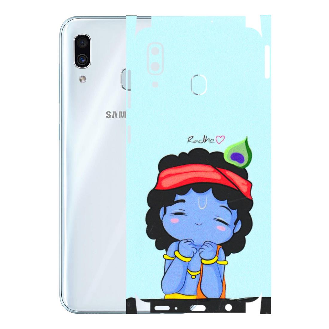 Samsung A/S Series Phone Skins (All Models) - Radhe Radhe Cute Toon - 3D Embossed Finish (L-05) Samsung Galaxy A30