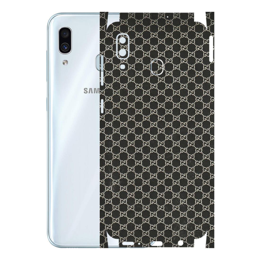 Samsung A/S Series Phone Skins (All Models) - Black G Print - 3D Embossed Finish (L-109) Samsung Galaxy A30