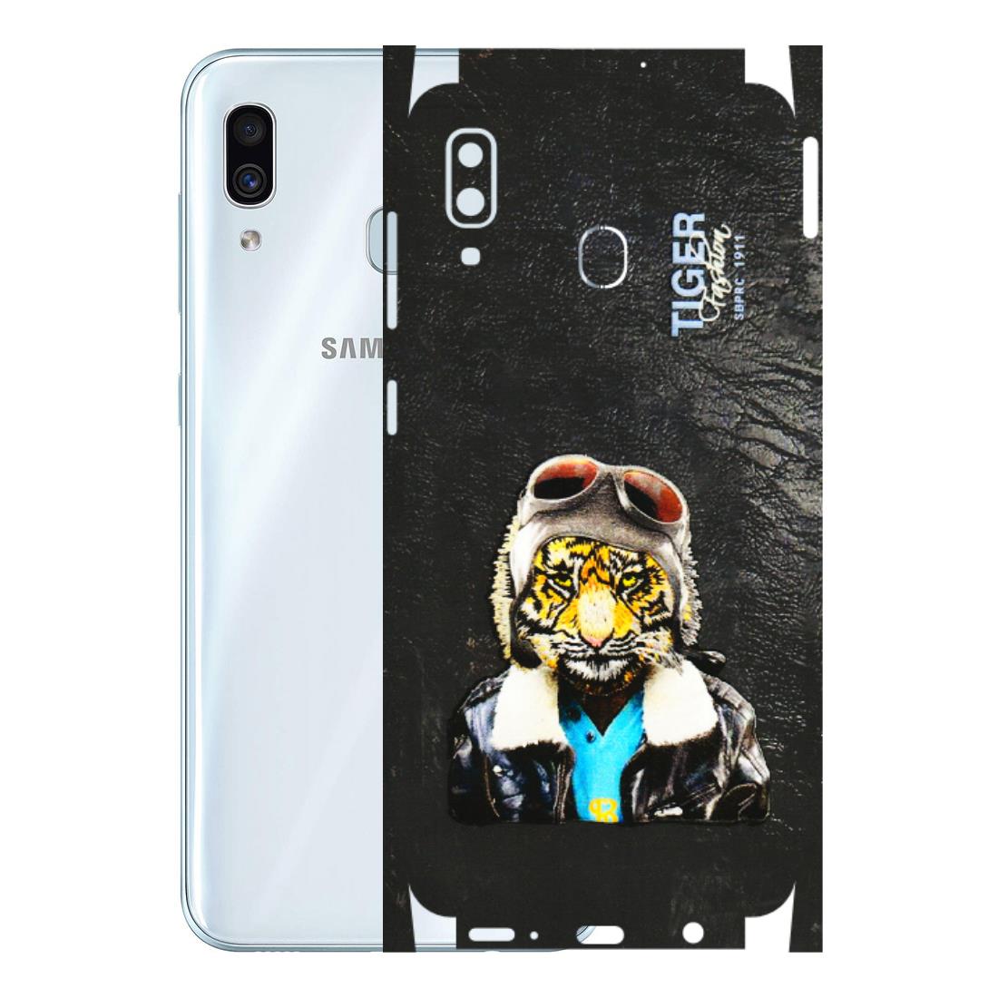 Samsung A/S Series Phone Skins (All Models) - Rider Tiger - 3D Embossed Finish (L-113) Samsung Galaxy A30