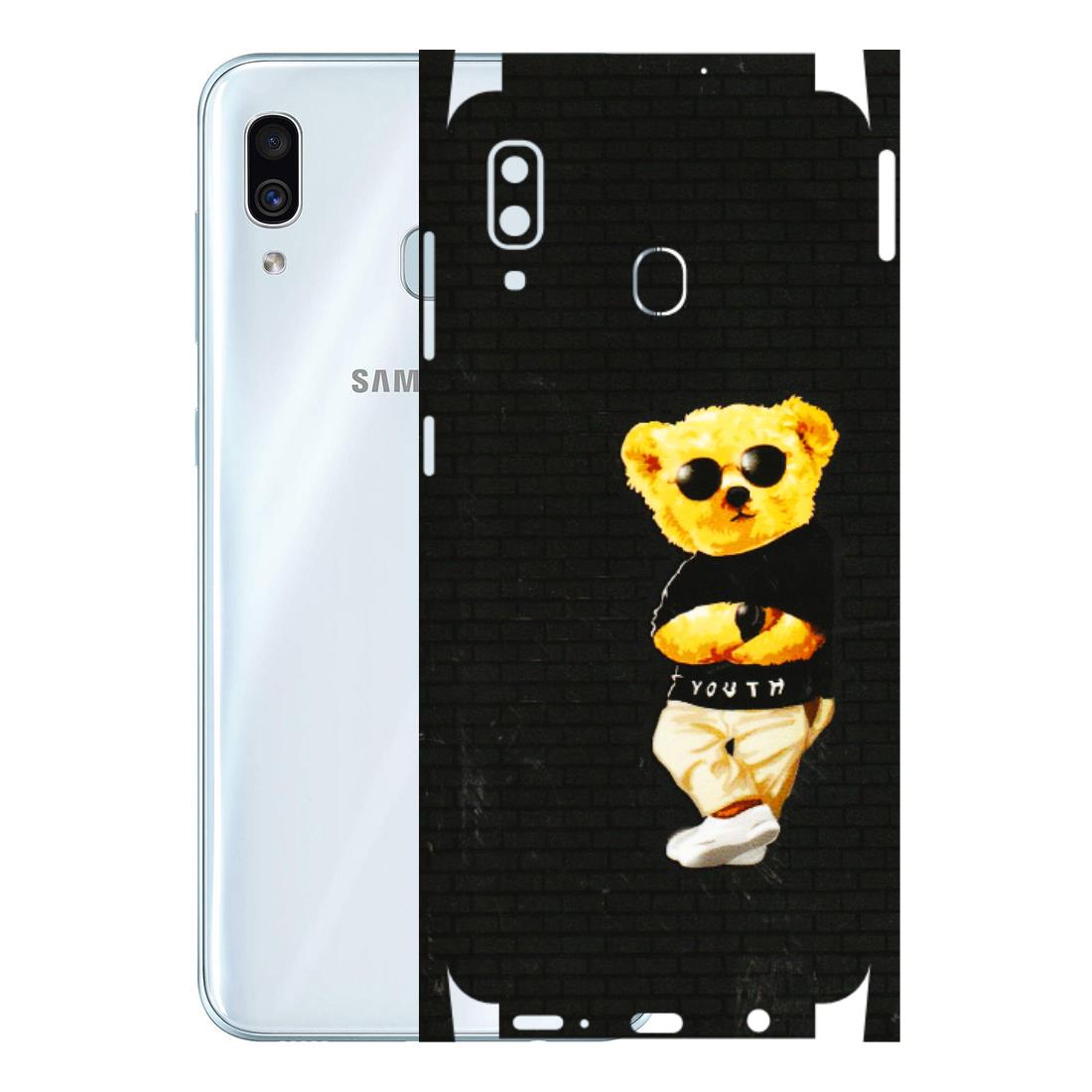 Samsung A/S Series Phone Skins (All Models) - Classy Teddy Bear - 3D Embossed Finish (L-116) Samsung Galaxy A30