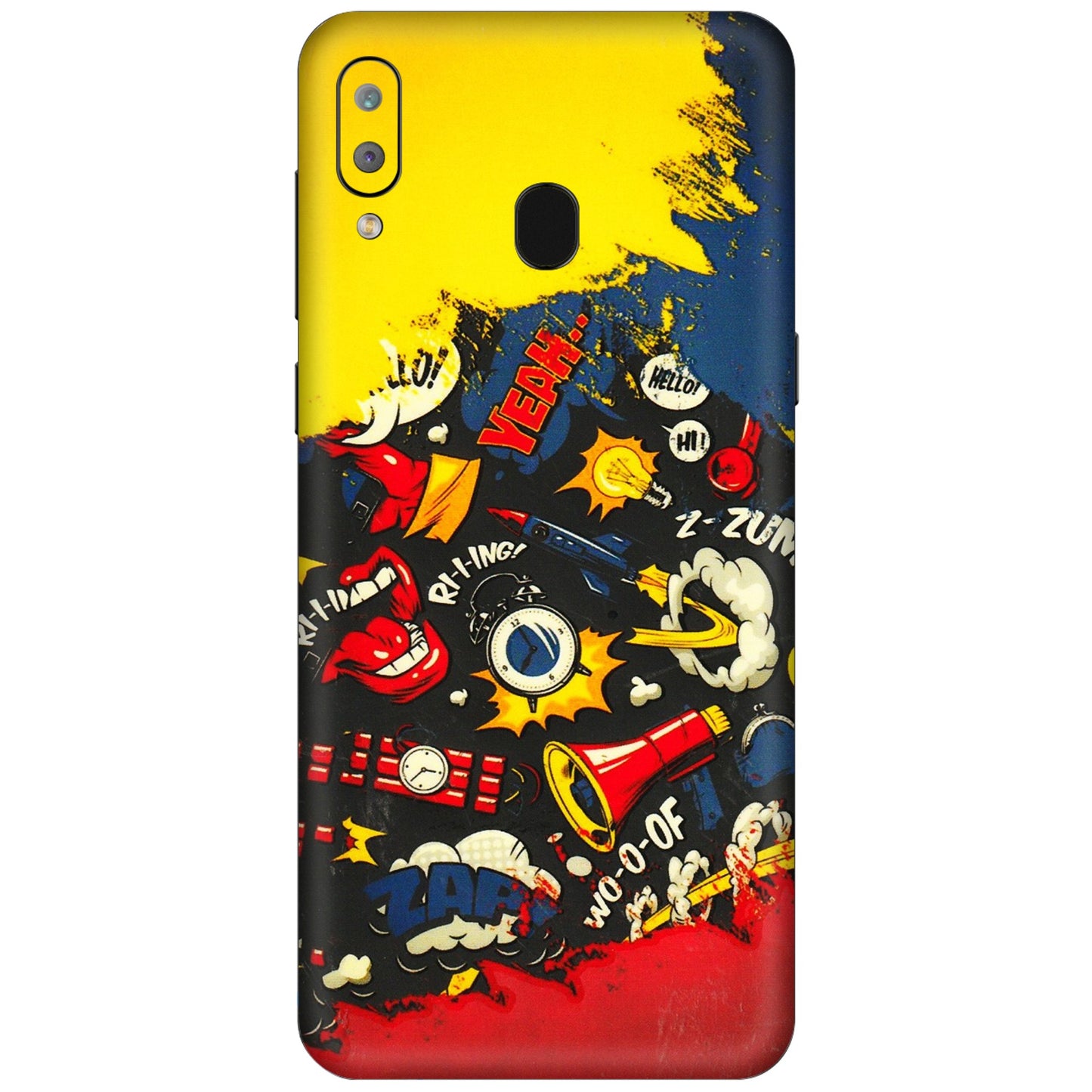 Samsung A/S Series Phone Skins (All Models) - Pacific Doodle Art - 3D Embossed Finish (L-120) Samsung Galaxy A30