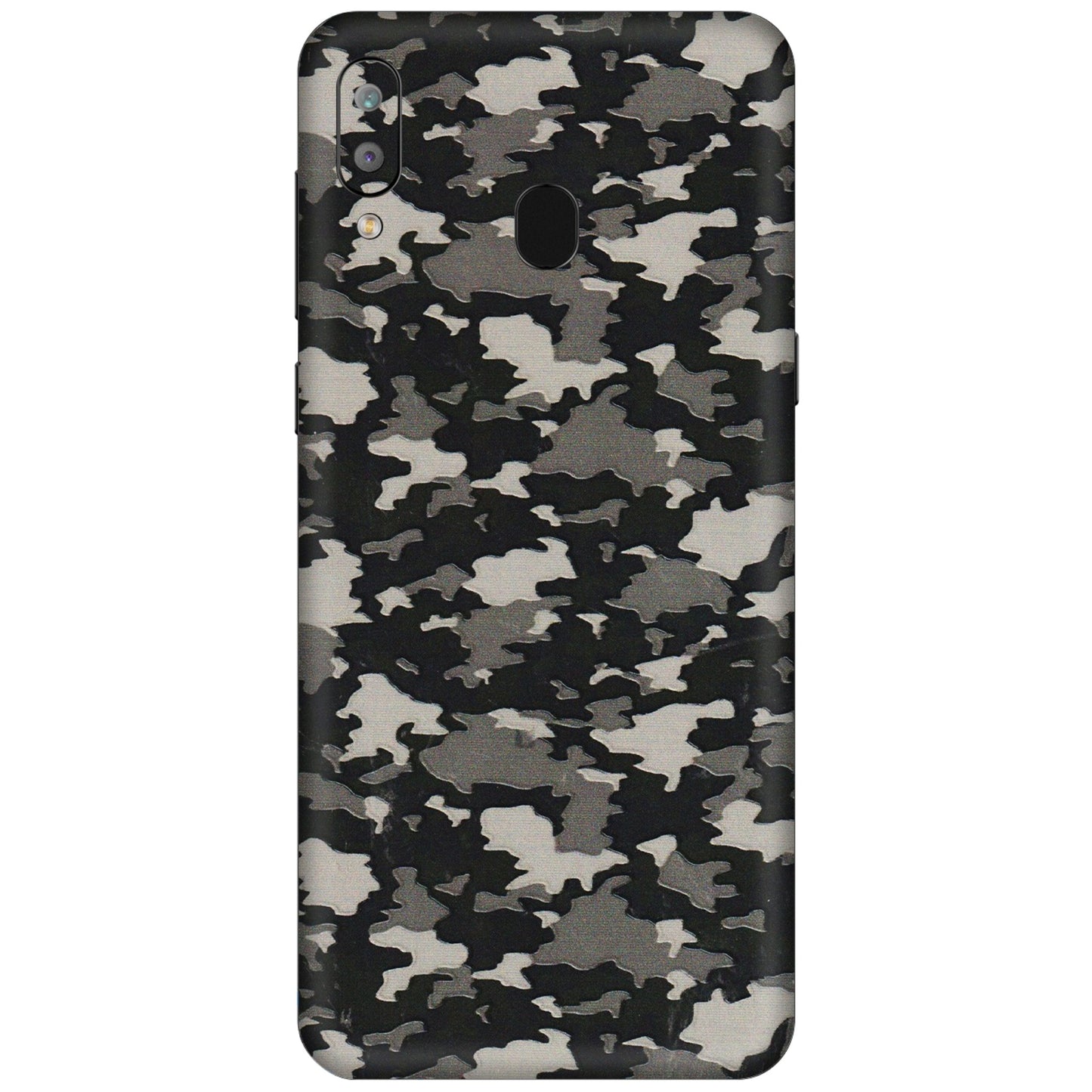 Samsung A/S Series Phone Skins (All Models) - Black/Grey Camoflaunge - 3D Embossed Finish (L-142) Samsung Galaxy A30