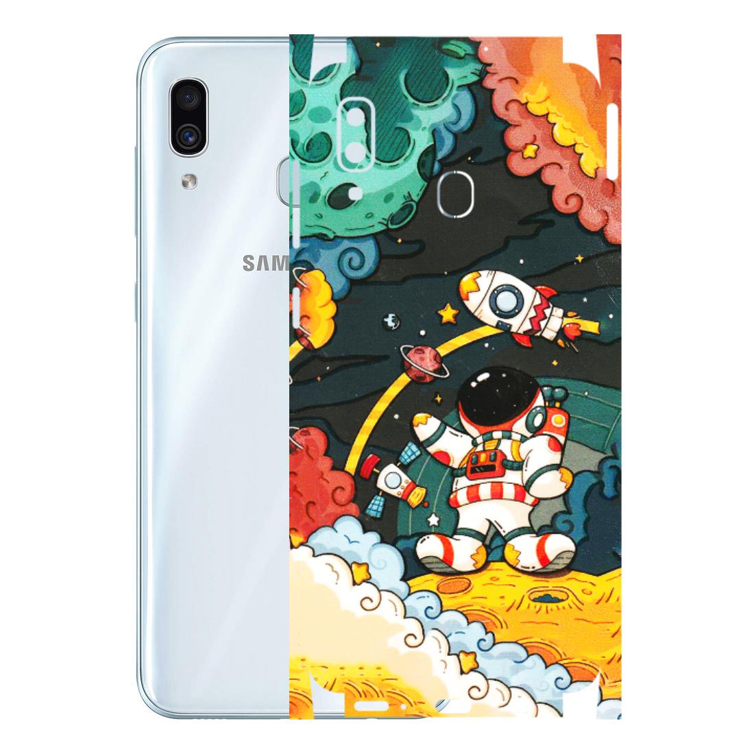 Samsung A/S Series Phone Skins (All Models) - Astronauts & Spaceship - 3D Embossed Finish (L-145) Samsung Galaxy A30