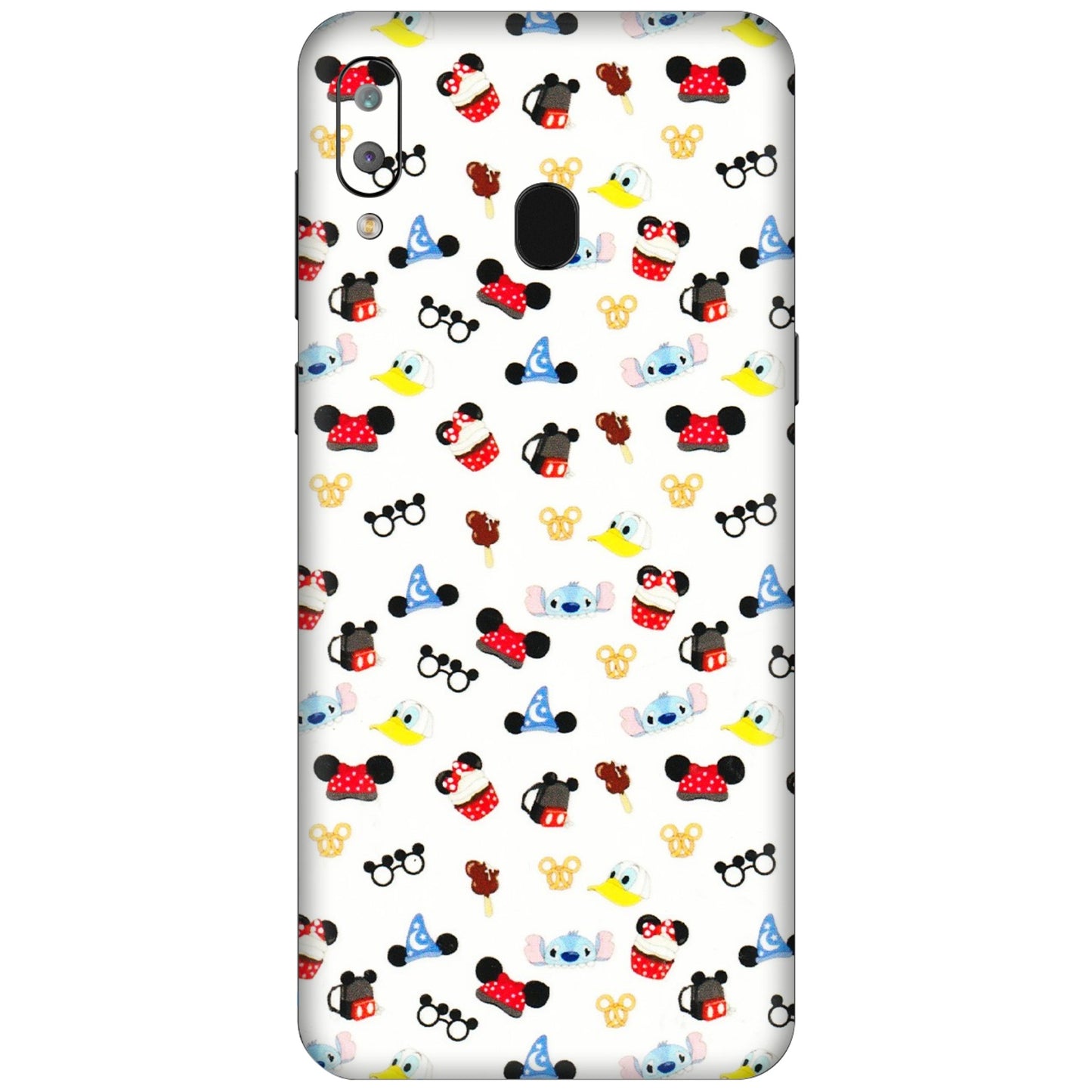 Samsung A/S Series Phone Skins (All Models) - Minnie Mouse & Donald Doodles s - 3D Embossed Finish (L-194) Samsung Galaxy A30