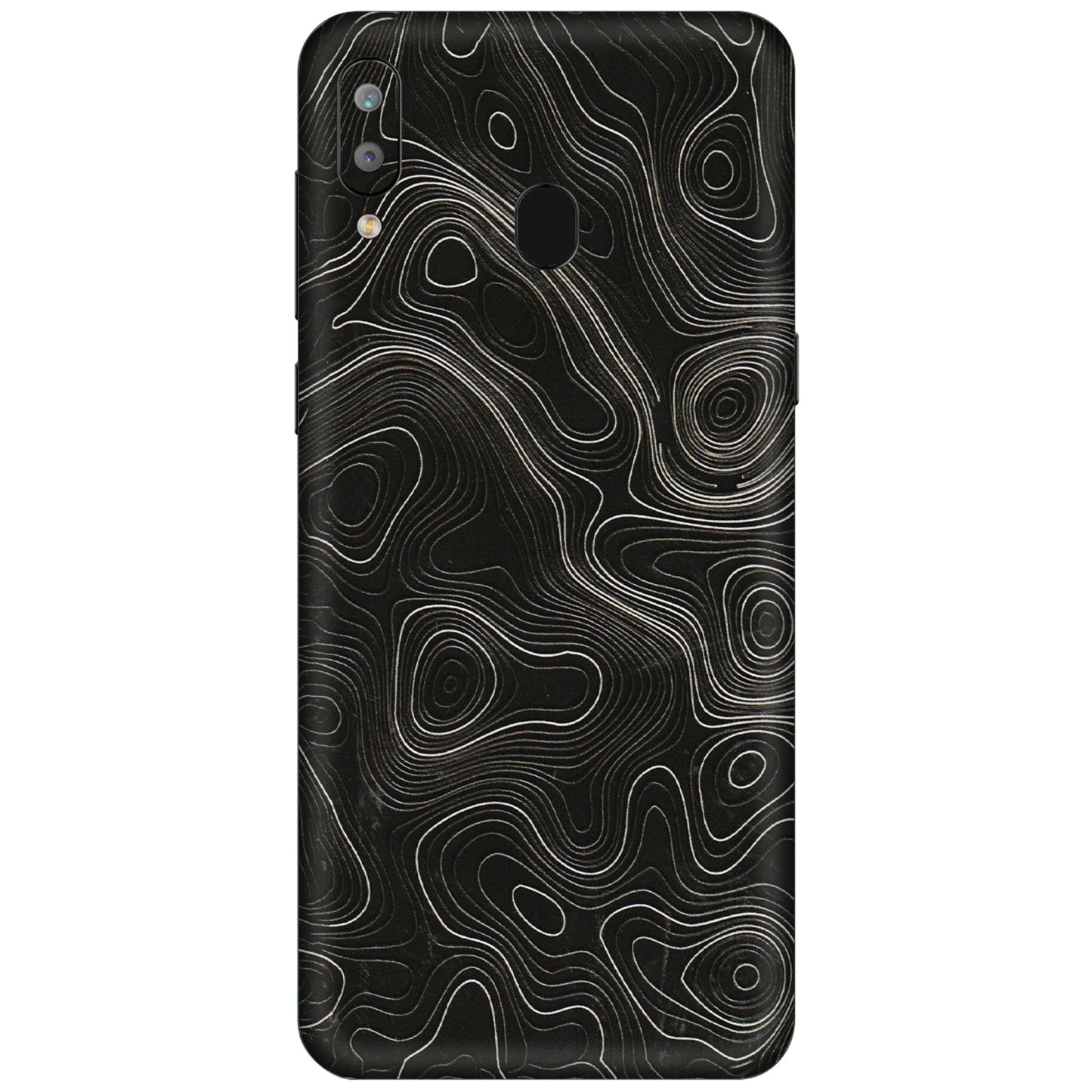 Samsung A/S Series Phone Skins (All Models) - Black Swirl - 3D Embossed Finish (L-196) Samsung Galaxy A30