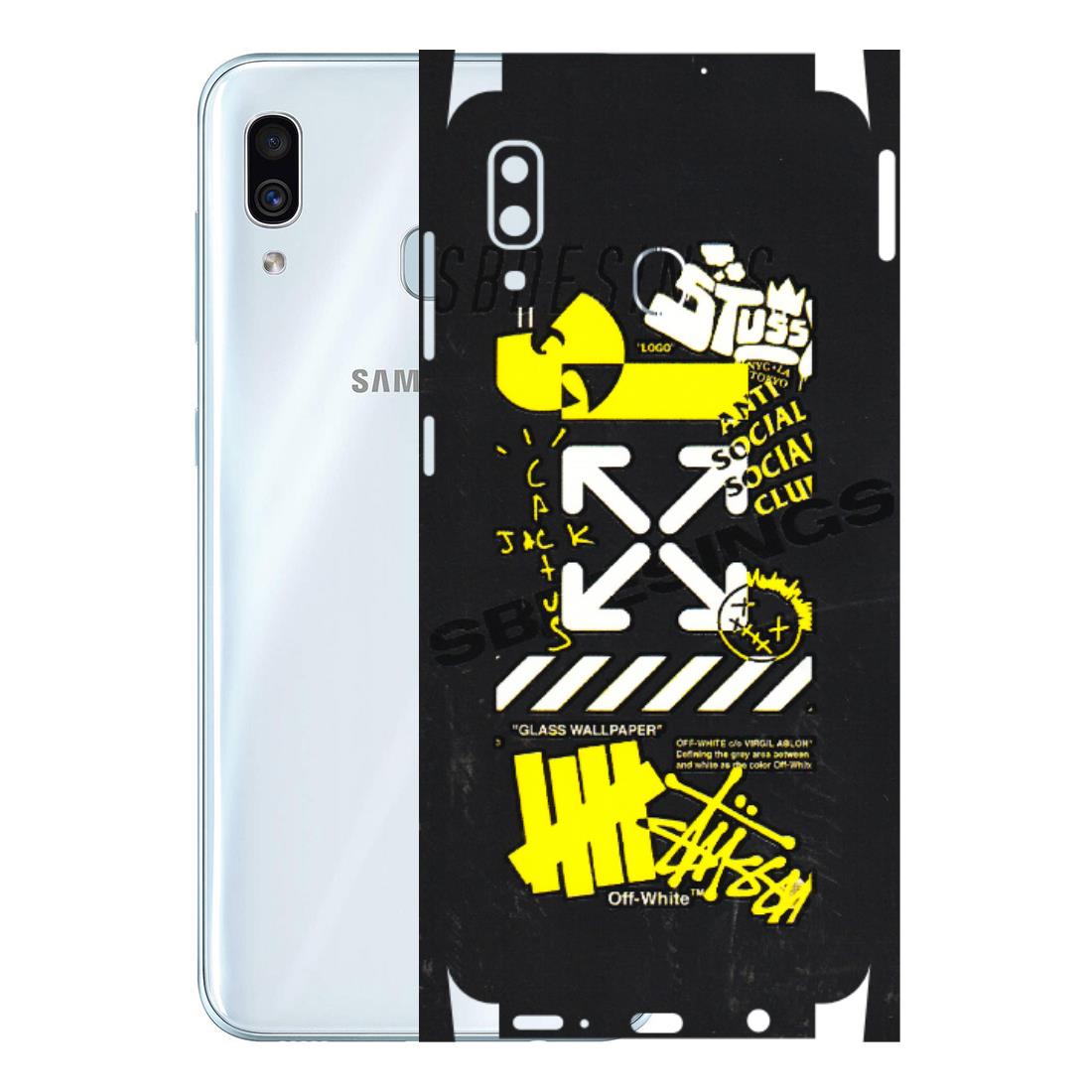 Samsung A/S Series Phone Skins (All Models) - Anti Social Graffiti - 3D Embossed Finish (L-198) Samsung Galaxy A30