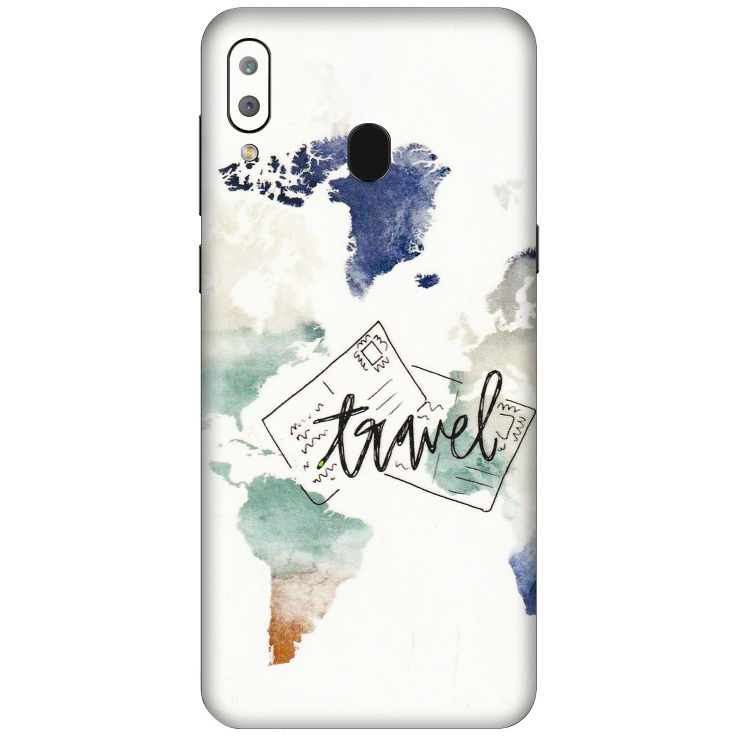 Samsung A/S Series Phone Skins (All Models) - Travel The World - 3D Embossed Finish (L-232) Samsung Galaxy A30