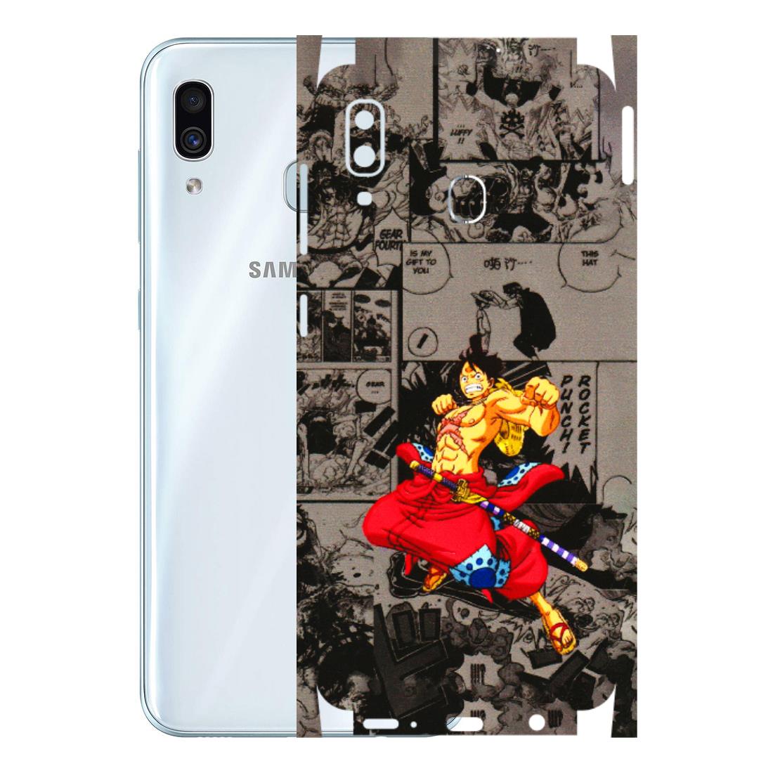 Samsung A/S Series Phone Skins (All Models) - One Piece Rocket Punch Manga - 3D Embossed Finish (L-25) Samsung Galaxy A30