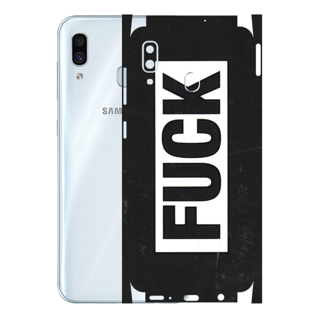 Samsung A/S Series Phone Skins (All Models) - The F Word - 3D Embossed Finish (L-255) Samsung Galaxy A30