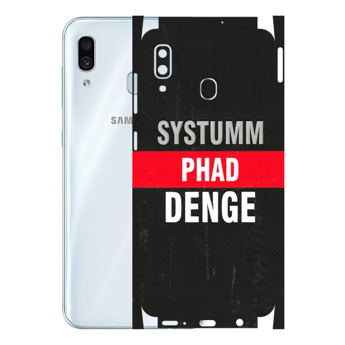 Samsung A/S Series Phone Skins (All Models) - Systumm Phad Denge - 3D Embossed Finish (L-278) Samsung Galaxy A30