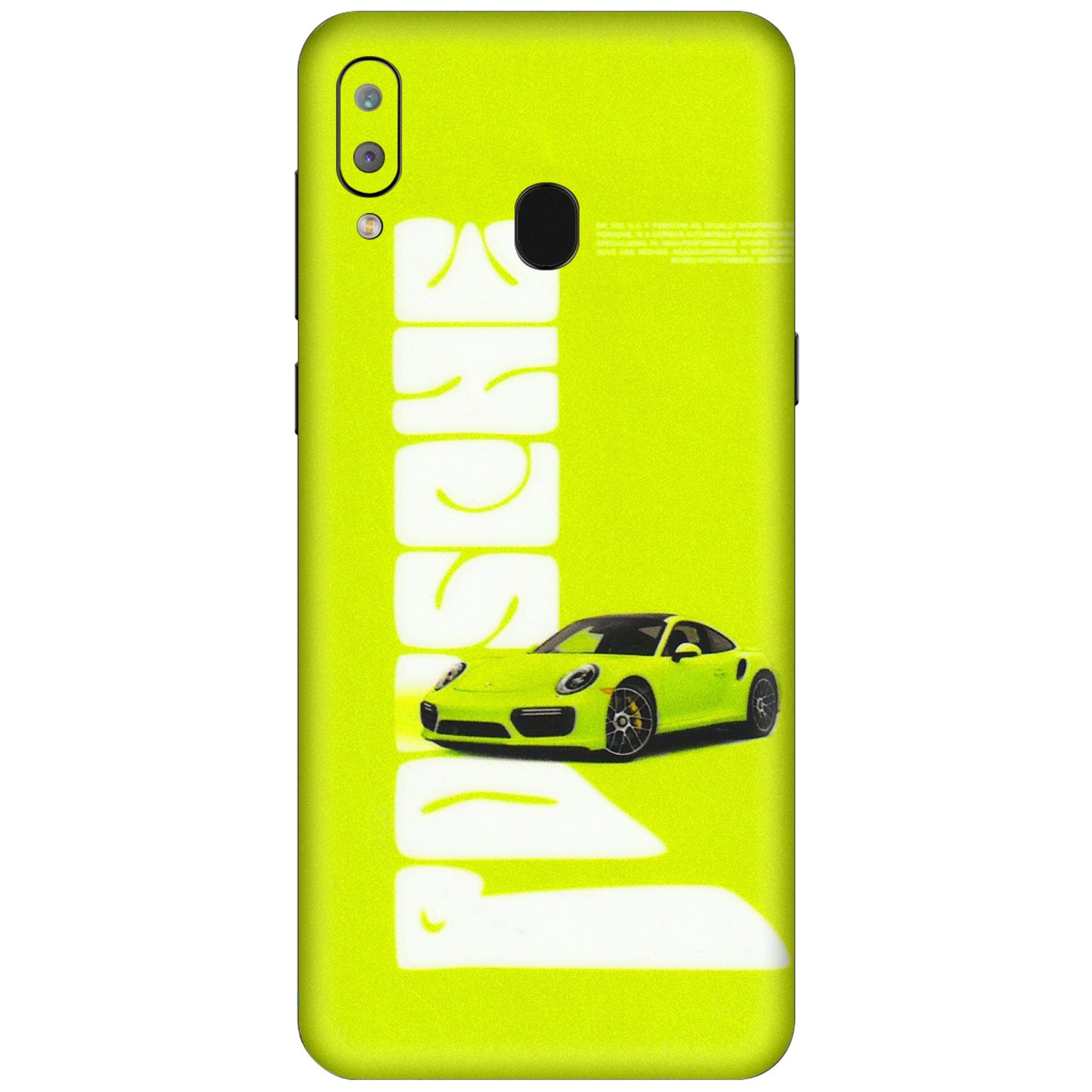 Samsung A/S Series Phone Skins (All Models) - Lime Green Porche - 3D Embossed Finish (L-30) Samsung Galaxy A30