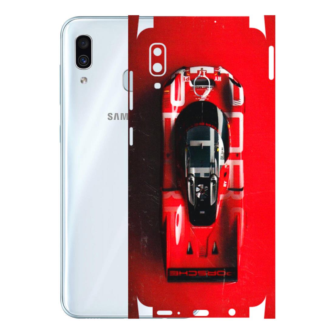 Samsung A/S Series Phone Skins (All Models) - Red Porsche Car Logo - 3D Embossed Finish (L-315) Samsung Galaxy A30