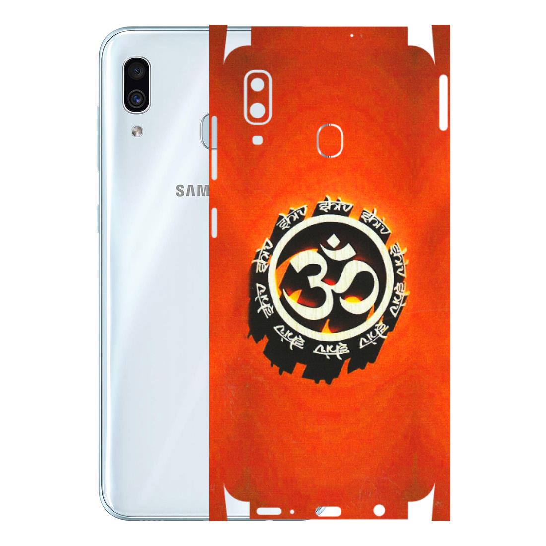 Samsung A/S Series Phone Skins (All Models) - Aum Shiv Orange - 3D Embossed Finish (L-32) Samsung Galaxy A30