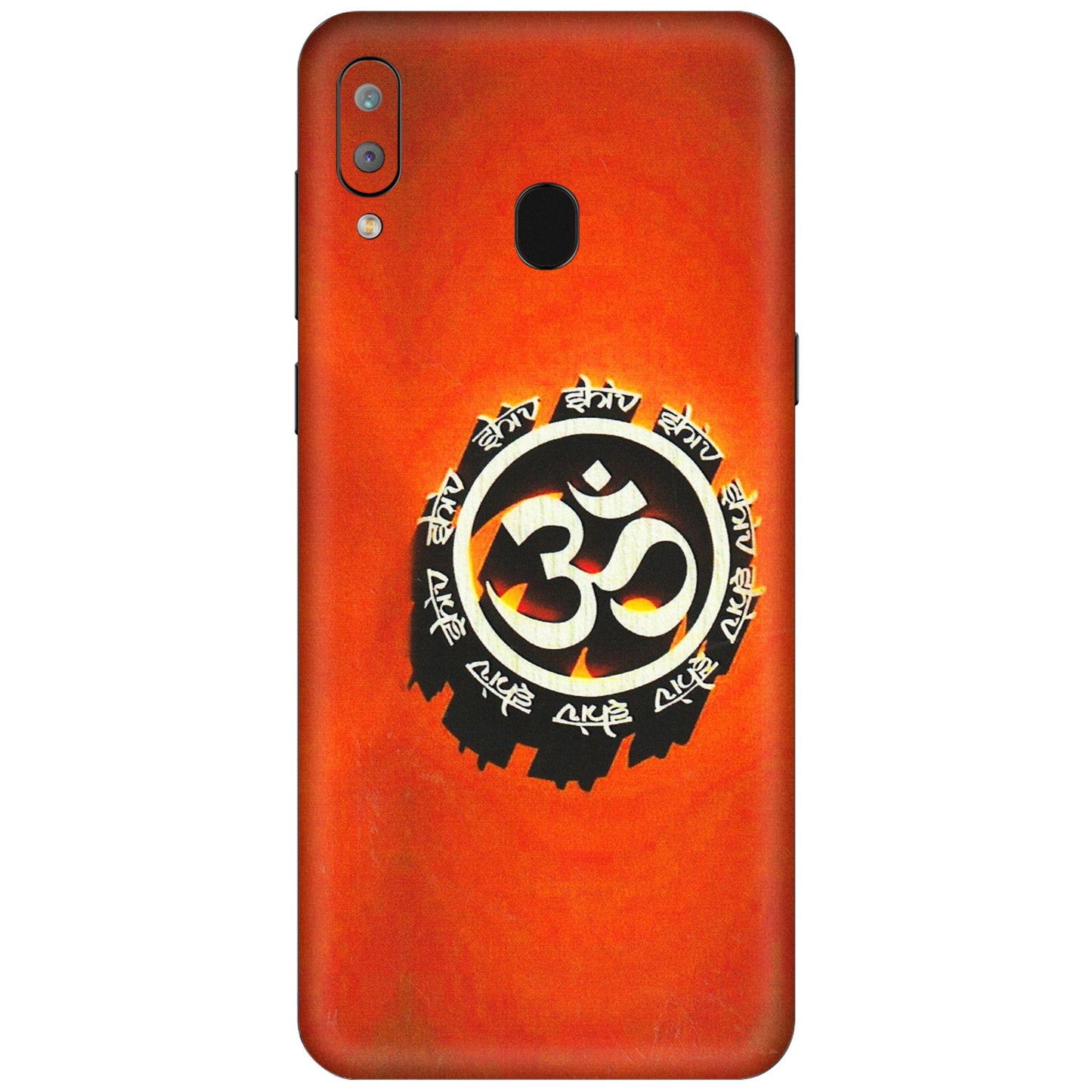 Samsung A/S Series Phone Skins (All Models) - Aum Shiv Orange - 3D Embossed Finish (L-32) Samsung Galaxy A30