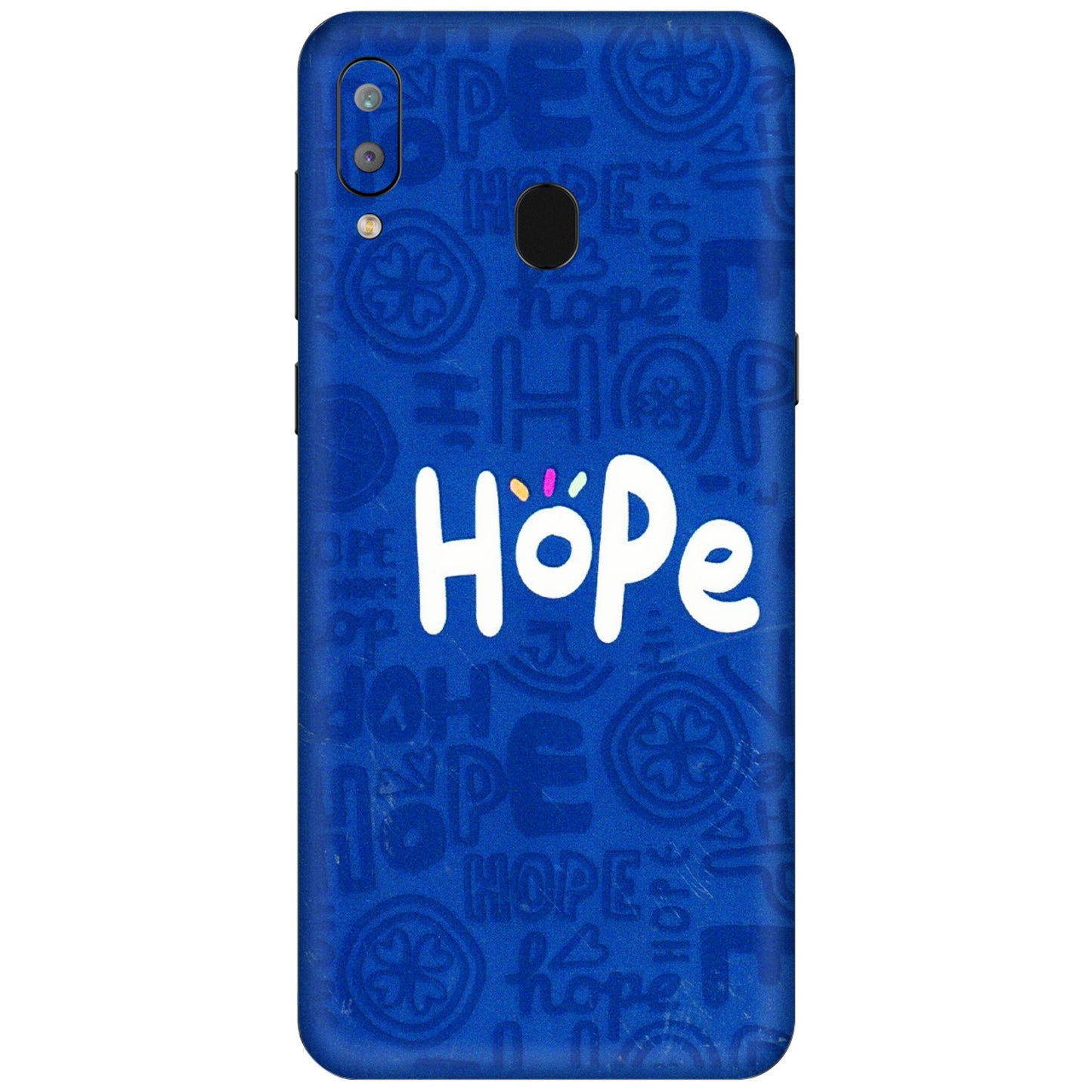 Samsung A/S Series Phone Skins (All Models) - Hope Doodles Blue - 3D Embossed Finish (L-43) Samsung Galaxy A30