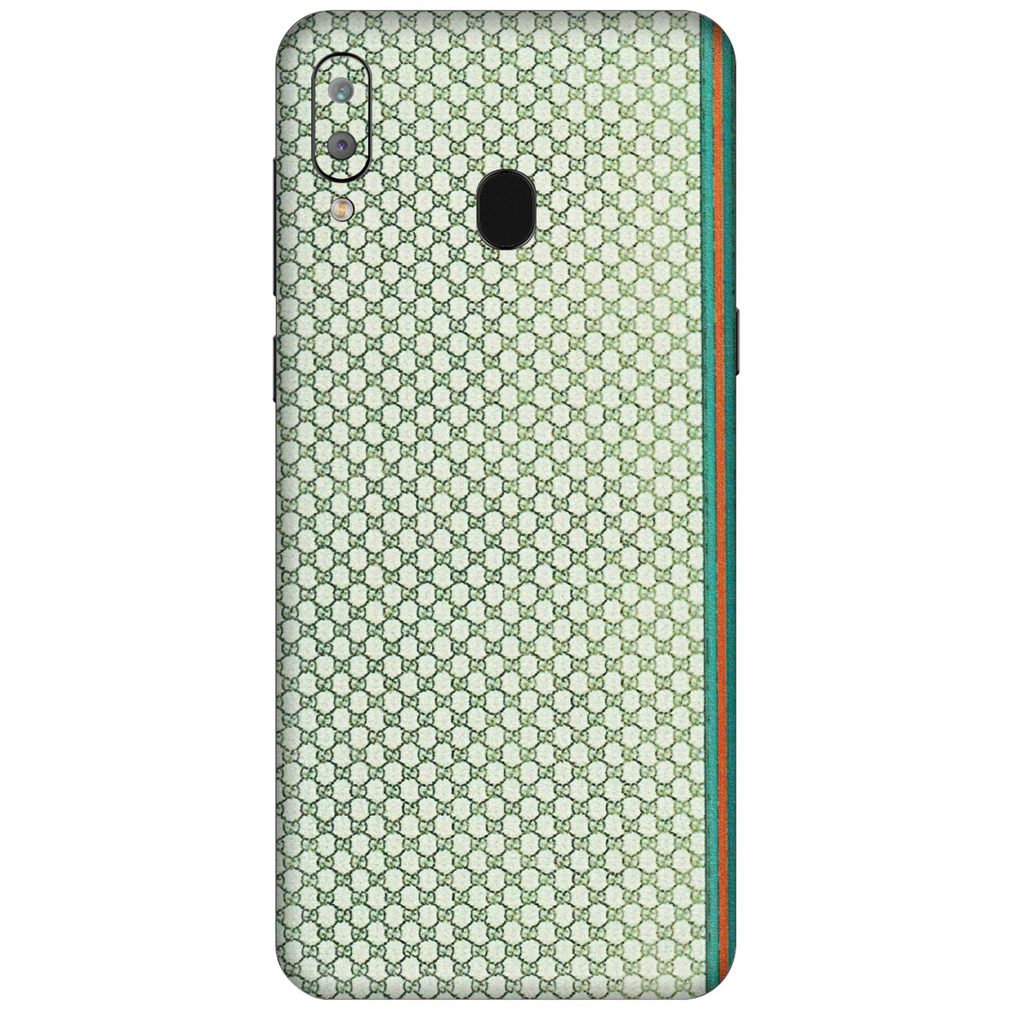 Samsung A/S Series Phone Skins (All Models) - Gucci Fabric Pattern - 3D Embossed Finish (L-73) Samsung Galaxy A30