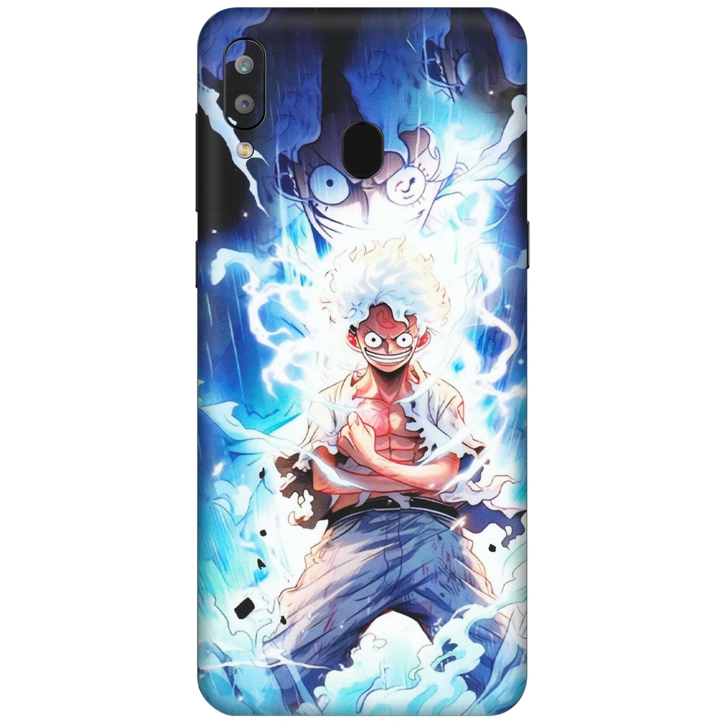 Samsung A/S Series Phone Skins (All Models) - Blue Thunder Luffy Anime - Matte Finish (M-132) Samsung Galaxy A30