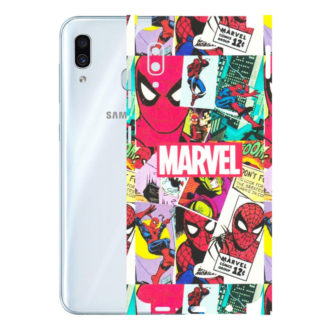 Samsung A/S Series Phone Skins (All Models) - Marvel Comic Spiderman Grafitti - Matte Finish (M-72) Samsung Galaxy A30