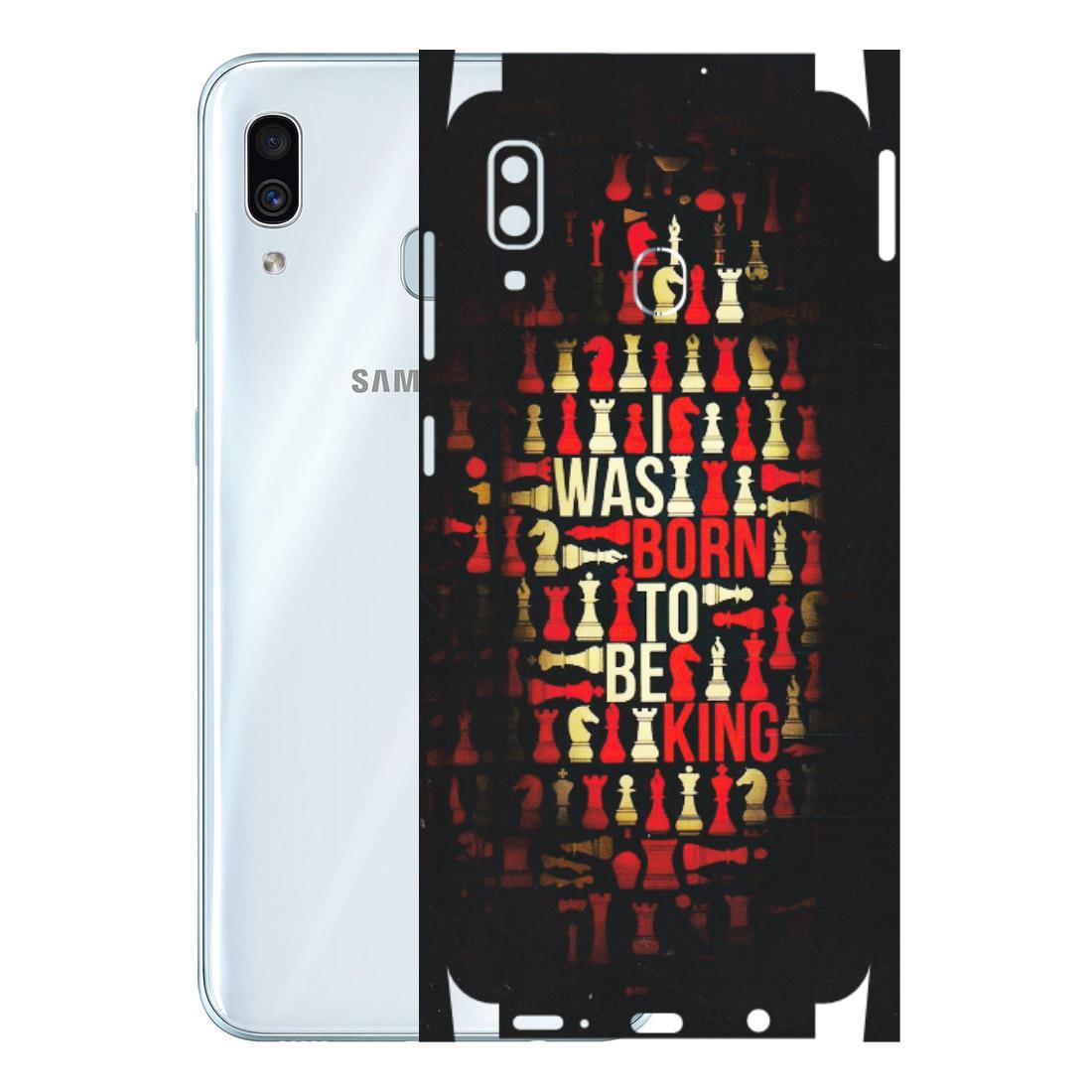 Samsung A/S Series Phone Skins (All Models) - Born To Be King - Matte Finish (M-73) Samsung Galaxy A30